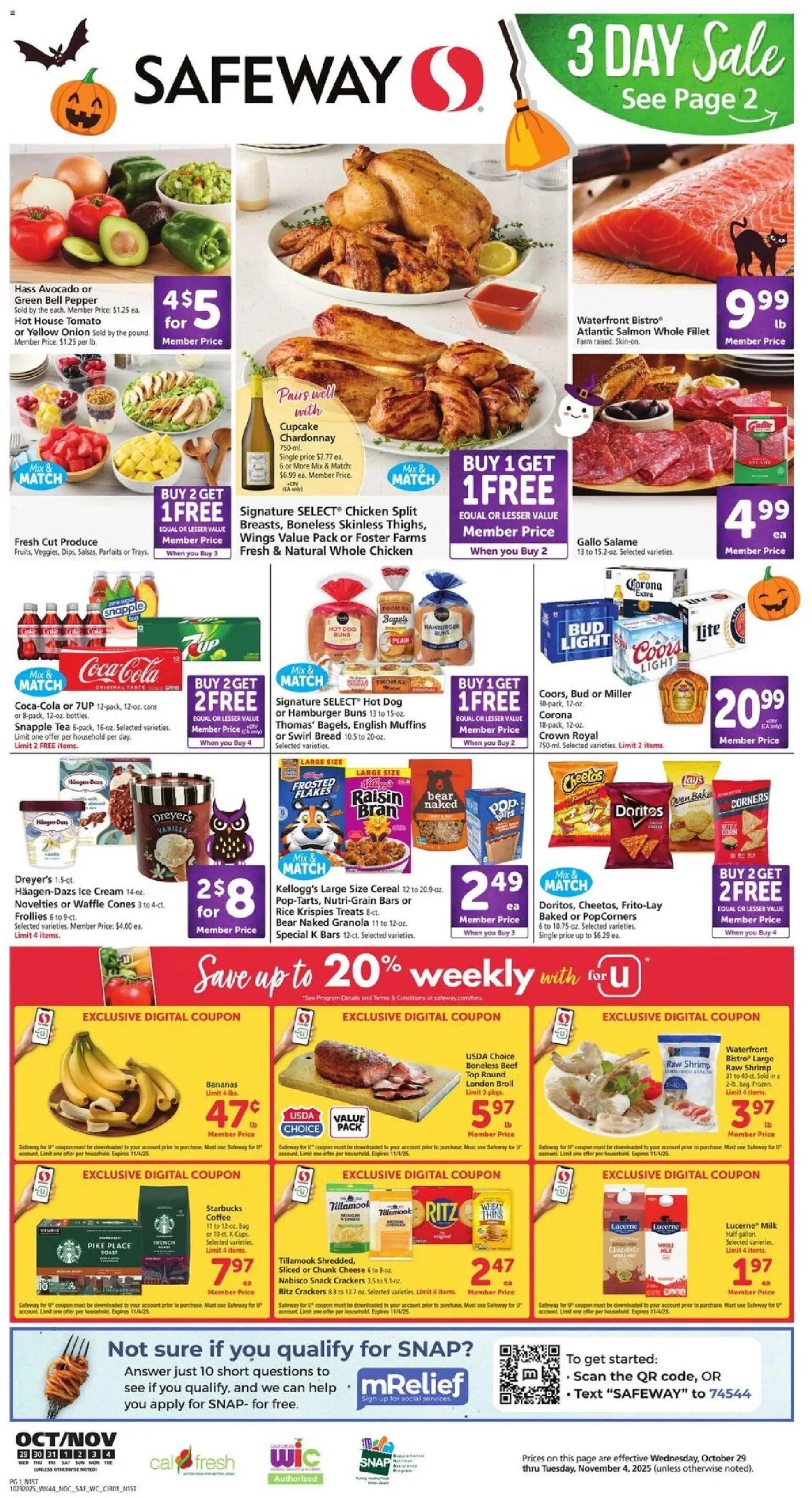 Safeway Weekly Ad - valid from 29.10.2025 | Page: 1
