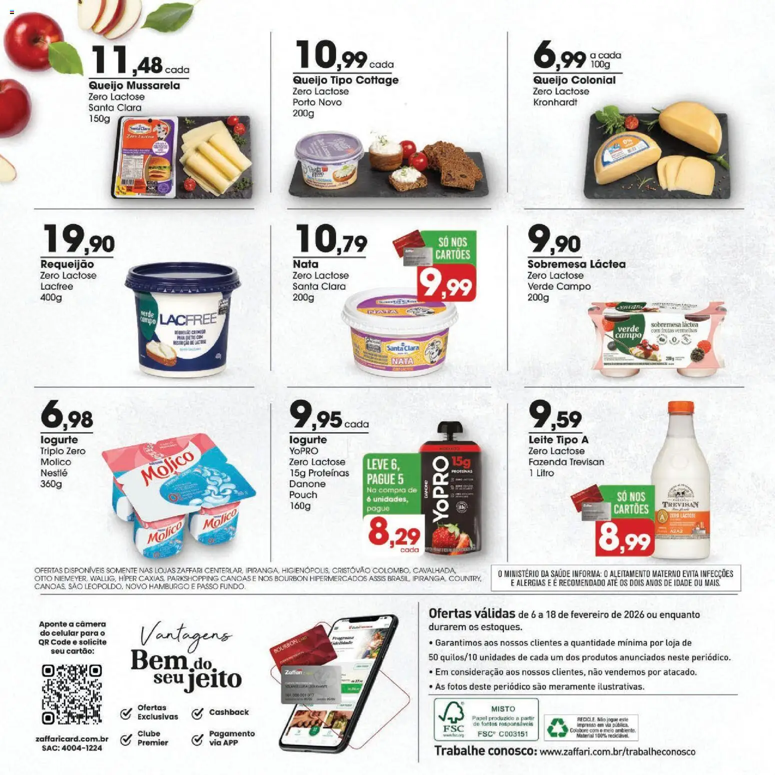 Zaffari Folheto - válido de 06.02.2026 | Página: 10 | Produtos: Celular, Queijo tipo cottage, Mussarela, Câmera