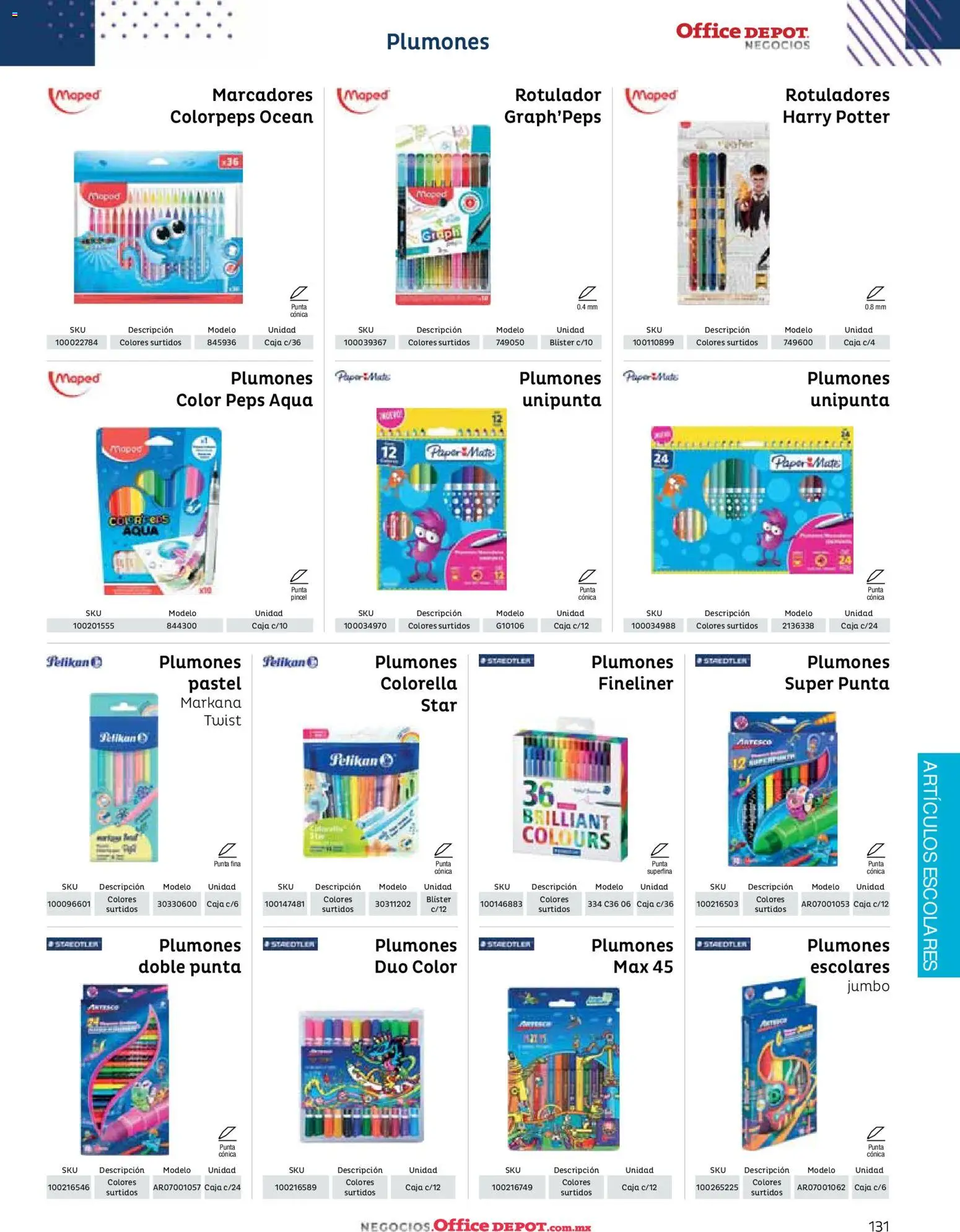 Nuevas ofertas de Office Depot válidas en toda la República Mexicana desde el 12.01.2026. ¡Encuentra las mejores ofertas en Office Depot catálogo 2026! | Página: 133 | Productos: Pincel, Pastel, Mate, Caja