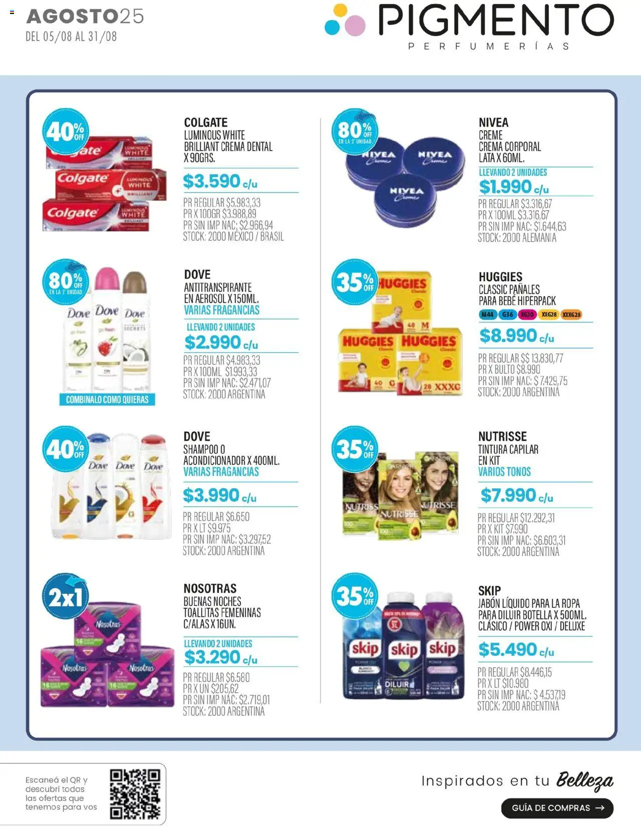 Pigmento catálogo │ válido desde el 05.08.2025 | Página: 1 | Productos: Jabón líquido, Tintura, Antitranspirante, Pañales