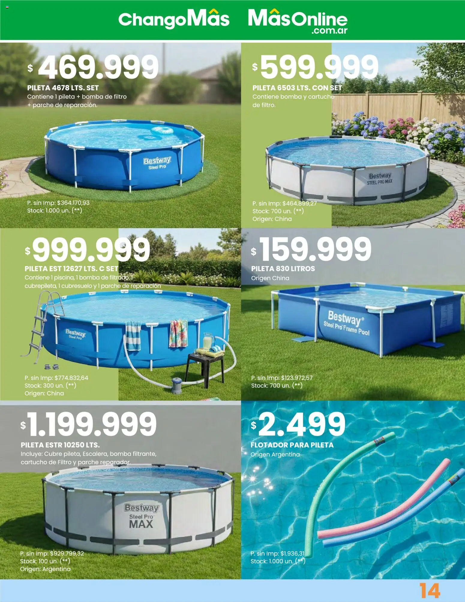Changomas Catálogo Verano │ válido desde el 28.11.2025 | Página: 15 | Productos: Pileta