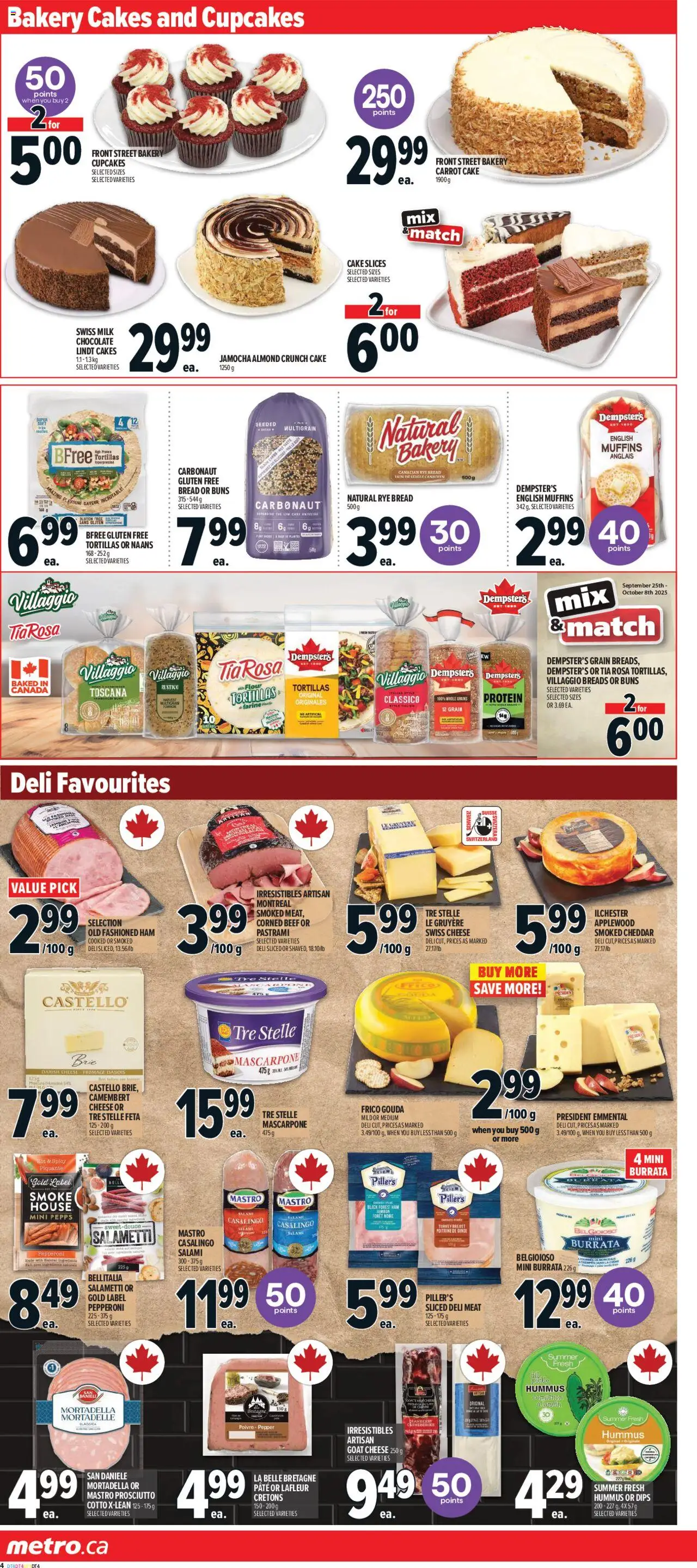 Metro flyer valid from 02.10.2025 | Page: 9 | Products: Bakery, Milk, Bread, Salami