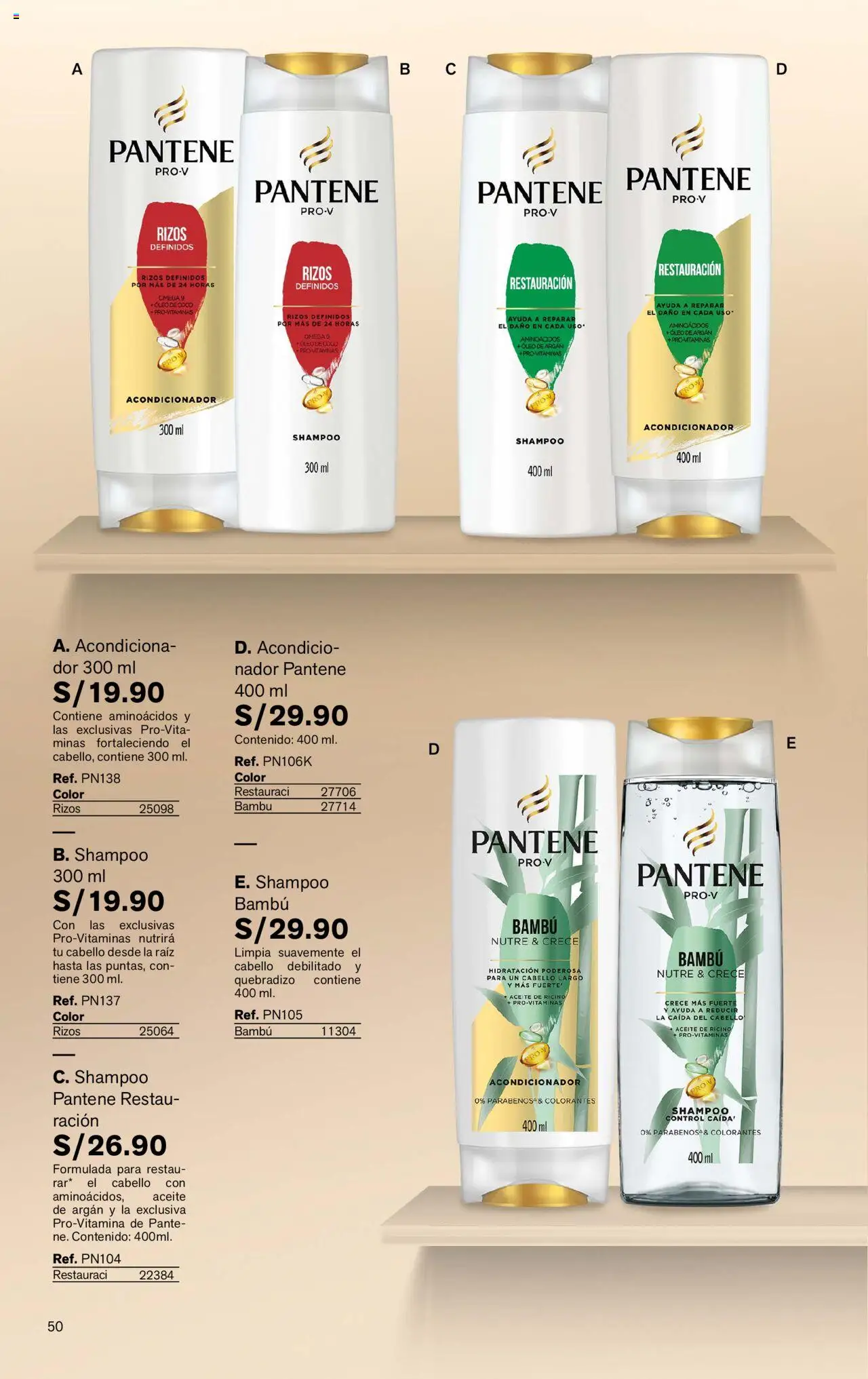 Catálogo Leonisa válido desde 24.06.2025 | Página: 50 | Productos: Shampoo, Acondicionador, Aceite