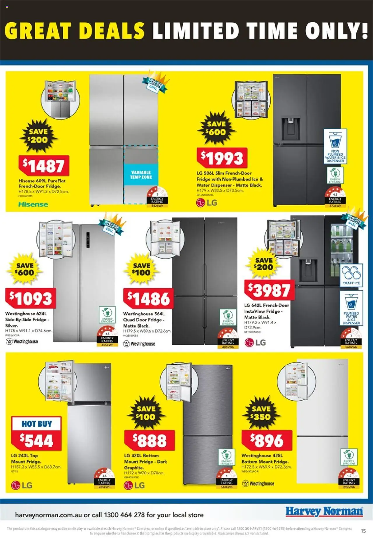 Harvey Norman catalogue - valid from 05.06.2025 | Page: 15 | Products: Door, Water, Accessories, Fridge