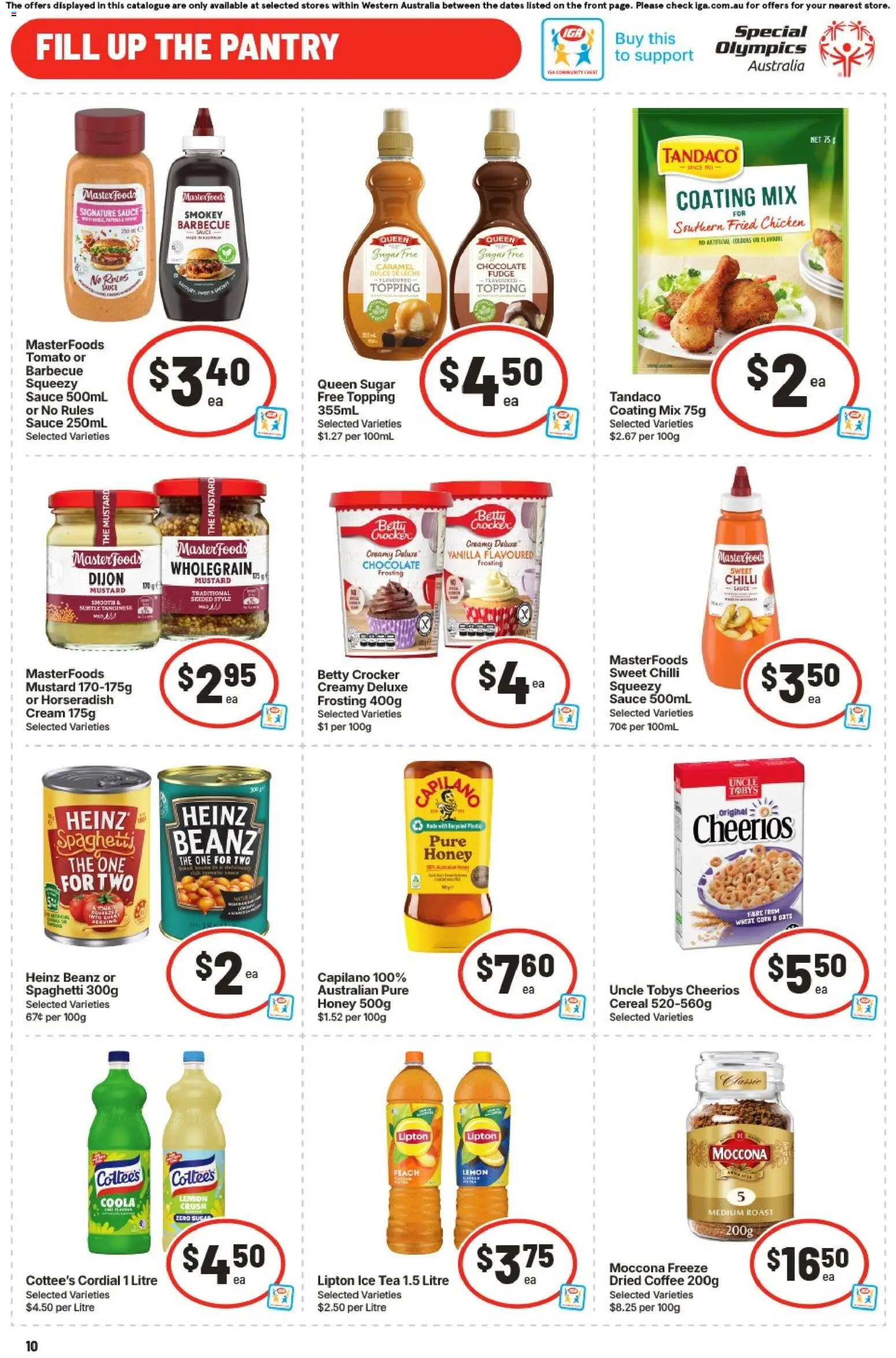 IGA catalogue - valid from 29.04.2026 | Page: 10 | Products: Frosting, Honey, Mustard, Chilli