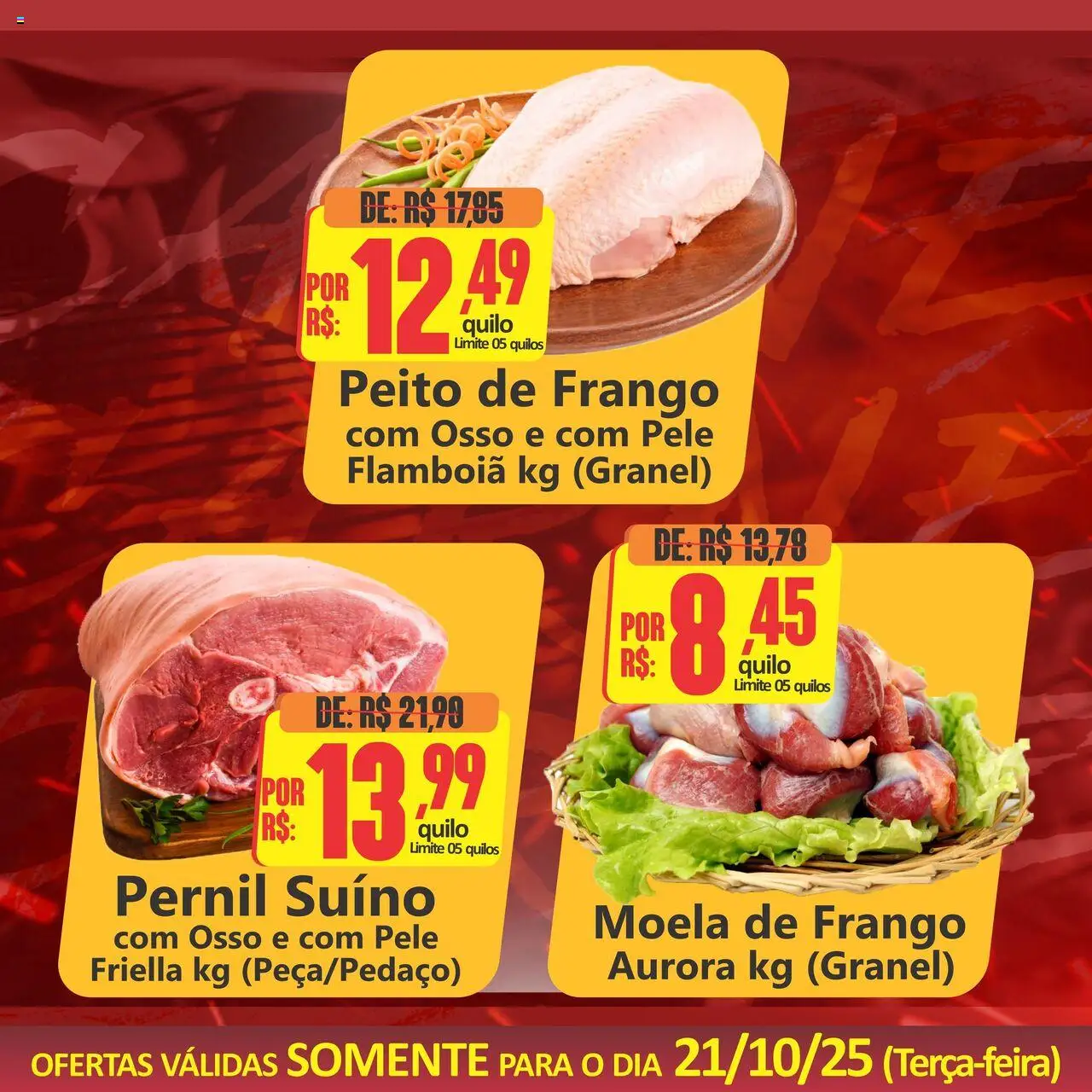 Big Supermercados Folheto - válido de 21.10.2025 | Página: 3 | Produtos: Moela, Pernil, Frango, Peito de frango