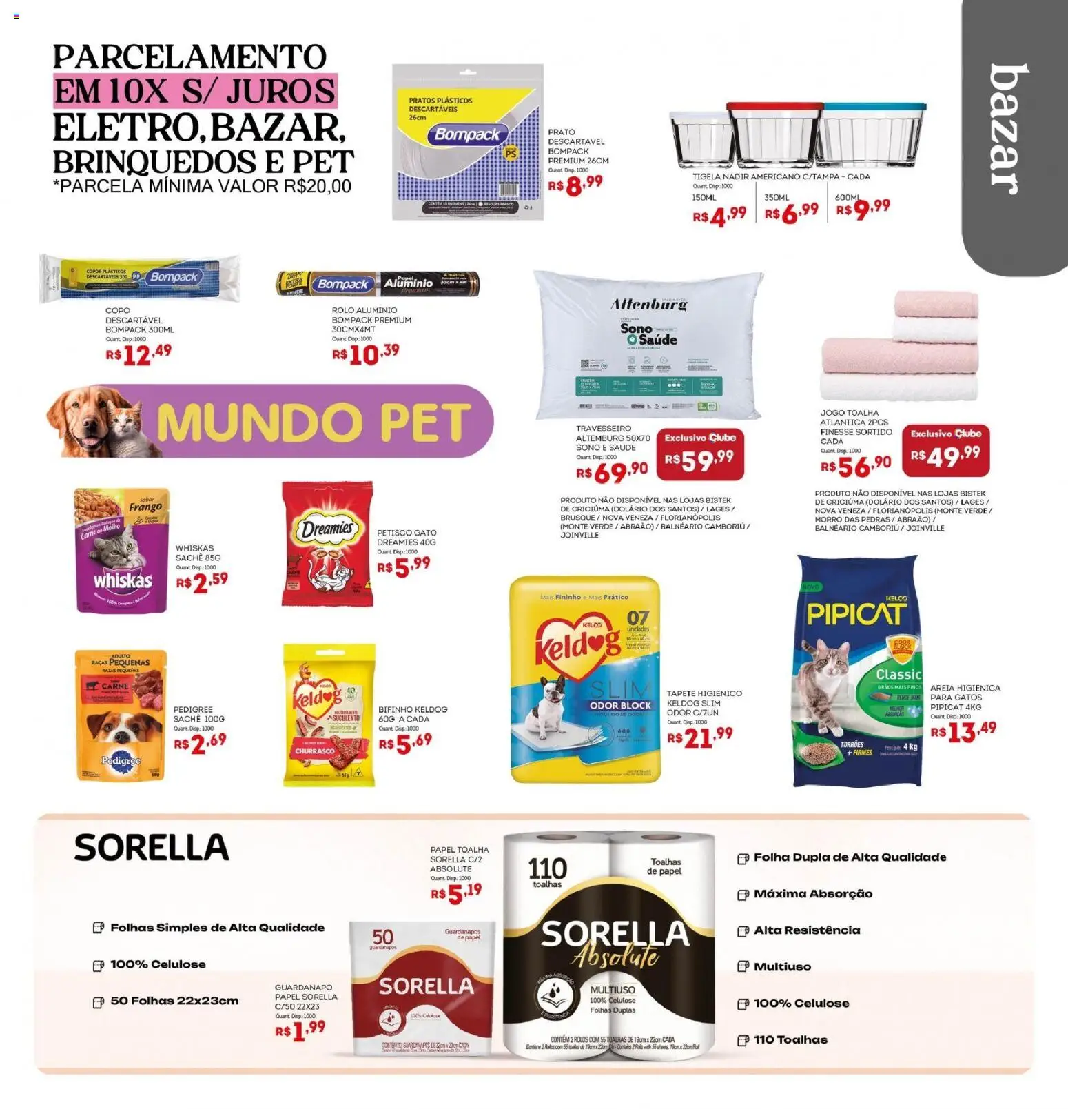 Bistek Supermercados Folheto - válido de 25.03.2026 | Página: 11 | Produtos: Papel toalha, Travesseiro, Tapete, Tigela