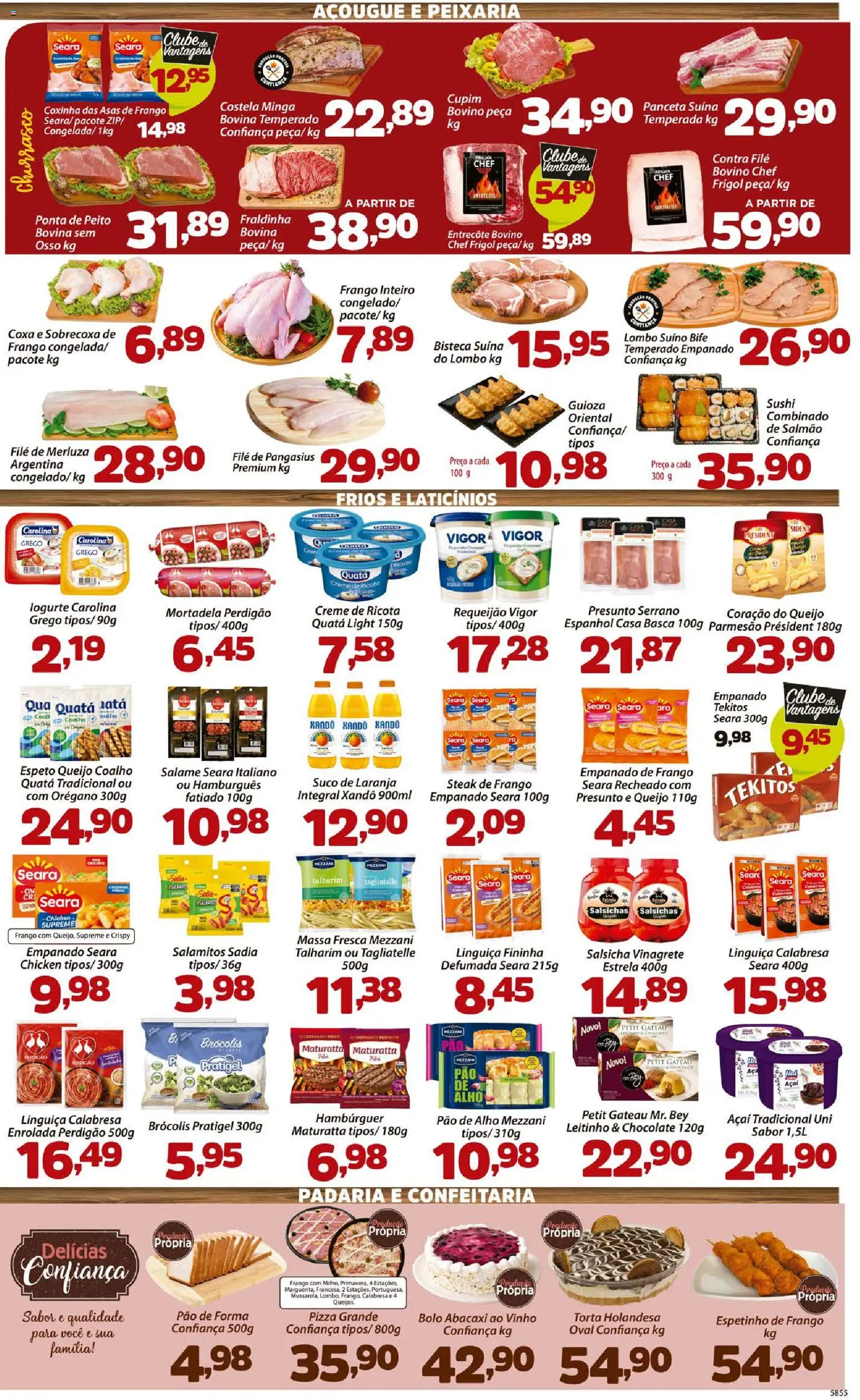 Confiança Folheto - válido de 13.02.2026 | Página: 3 | Produtos: Fraldinha, Vinho, Ricota, Bolo