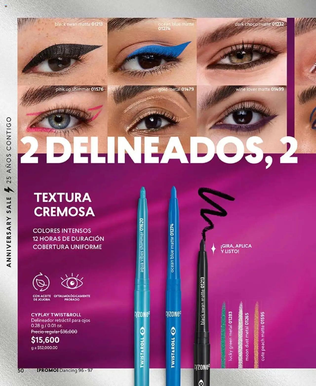 CyZone revista - valida desde el 16.06.2025 | Página: 50 | Productos: Delineador, Aceite