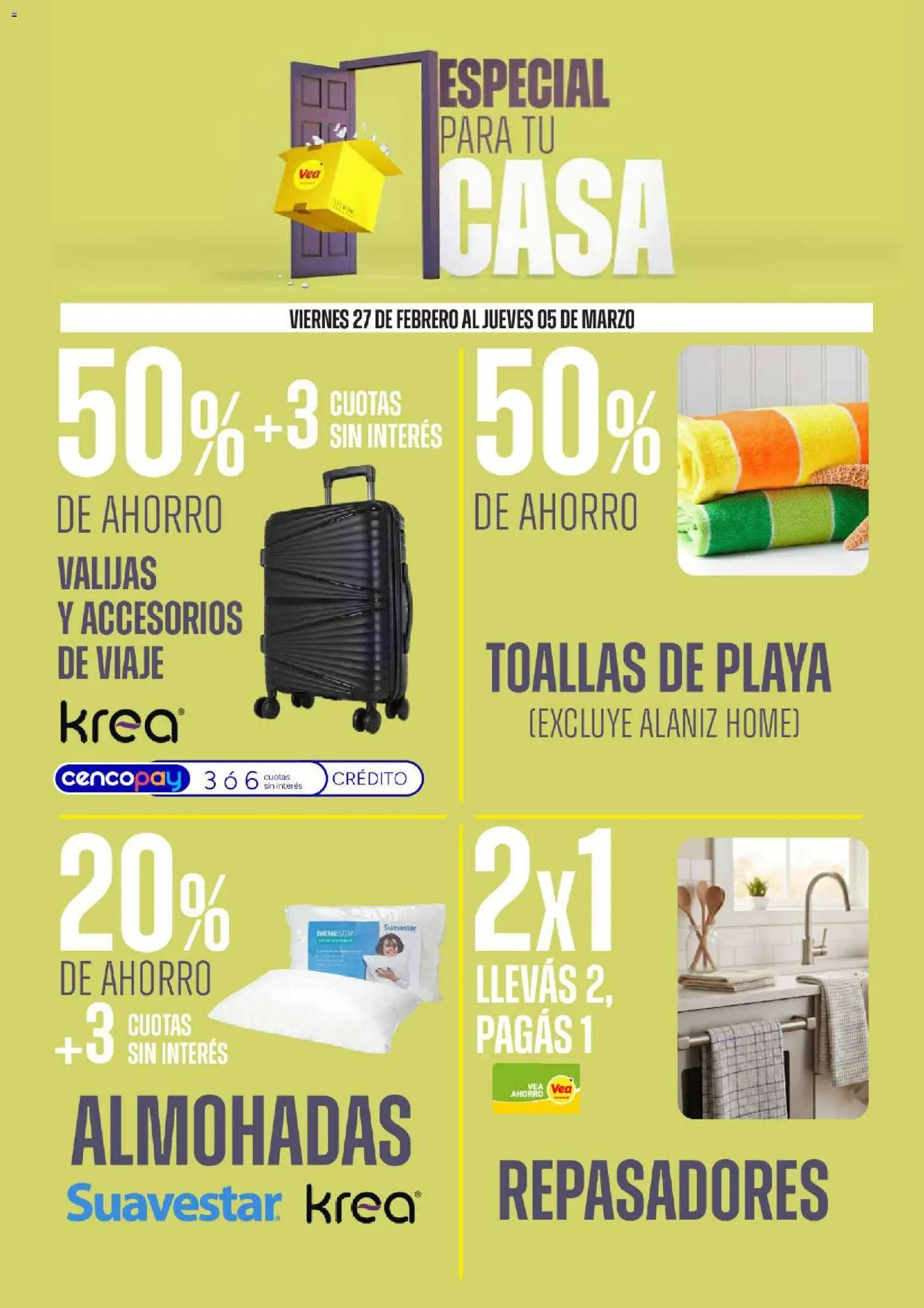 Vea - Ofertas especial para tu casa │ válido desde el 27.02.2026 | Página: 10 | Productos: Toallas