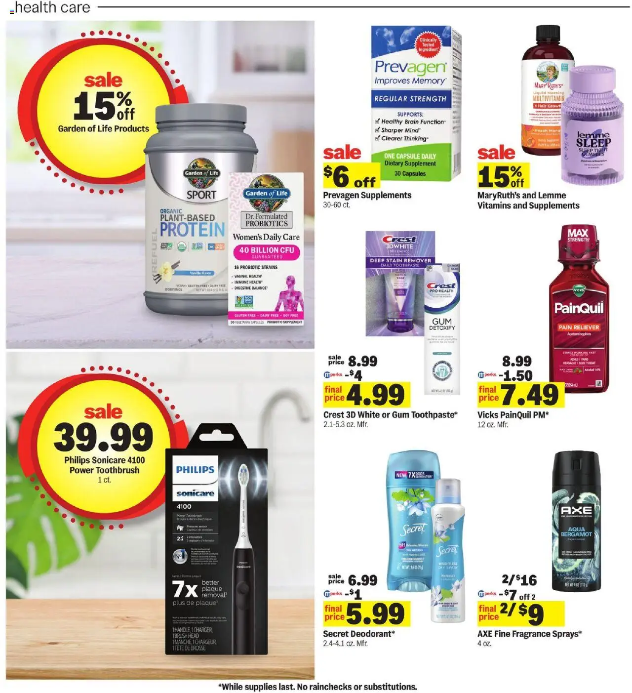 Meijer Weekly Ad - valid from 17.08.2025 | Page: 39 | Products: Multivitamin, Axe, Brush, Peach