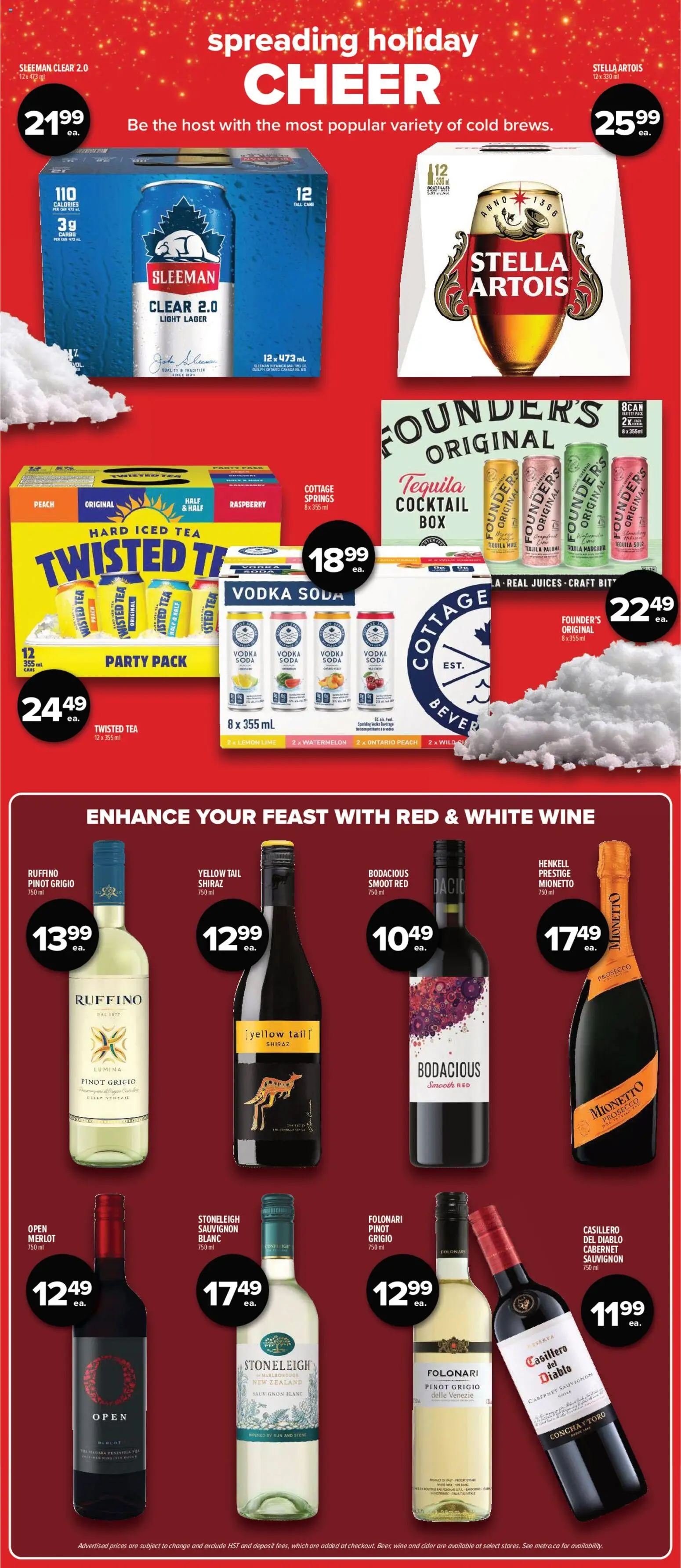 Metro flyer valid from 18.12.2025 | Page: 13 | Products: Tea, Vodka, Wine