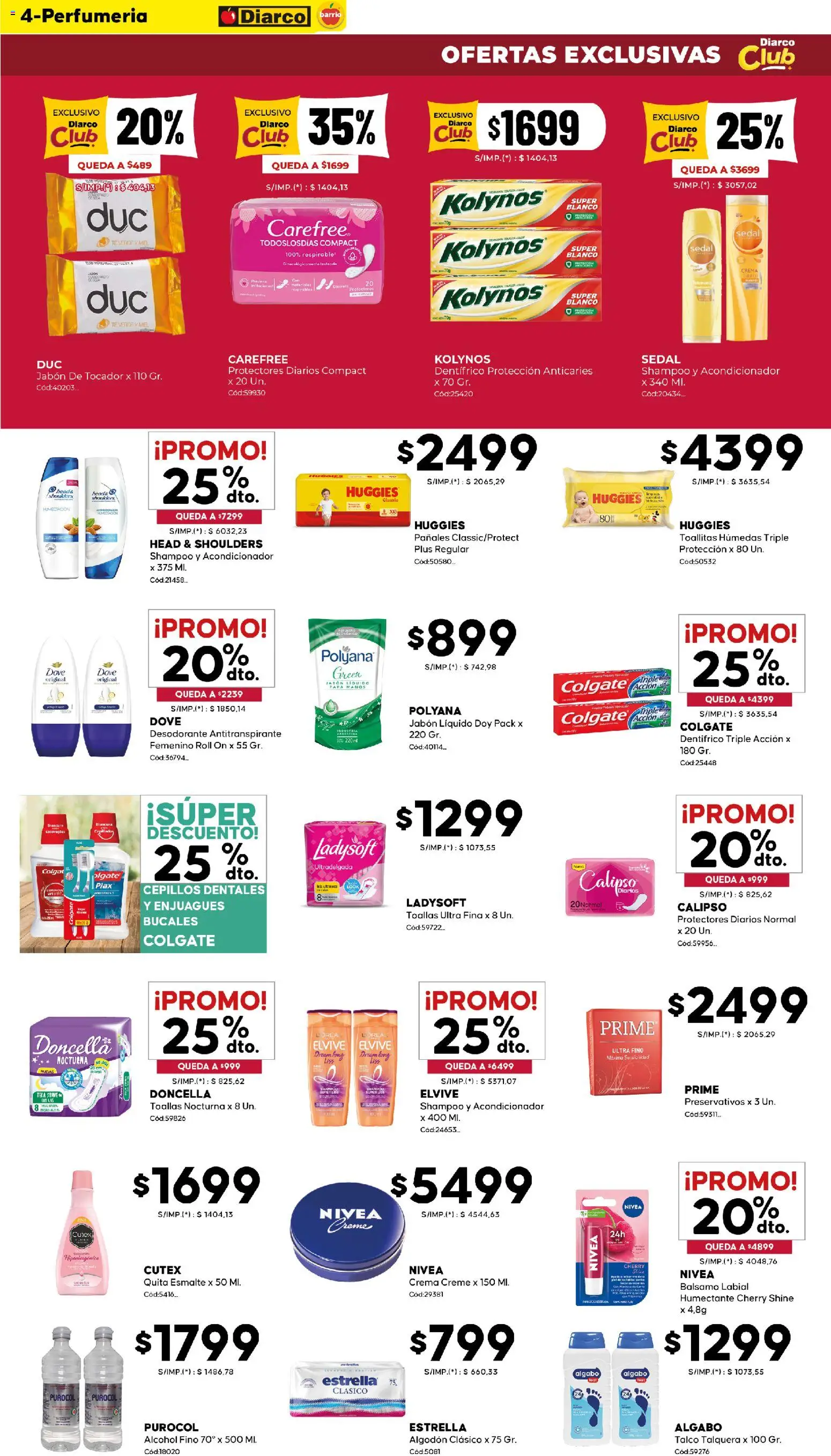 Diarco - Ofertas Diarco Barrio │ válido desde el 27.10.2025 | Página: 4 | Productos: Jabón líquido, Toallitas húmedas, Antitranspirante, Bálsamo