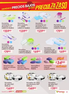 Nuevas ofertas de Soriana válidas en toda la República Mexicana desde el 14.08.2025. ¡Encuentra las mejores ofertas en Soriana - Preciazazaso Híper: Valle de México! | Página: 46 | Productos: Ensalada, Contenedor