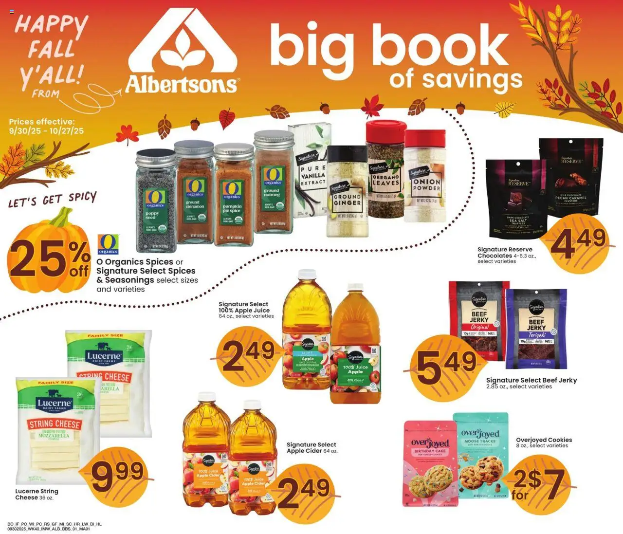 Albertsons Big Book of Savings - valid from 30.09.2025 | Page: 1 | Products: Cider, Powder, Cheese, Spices