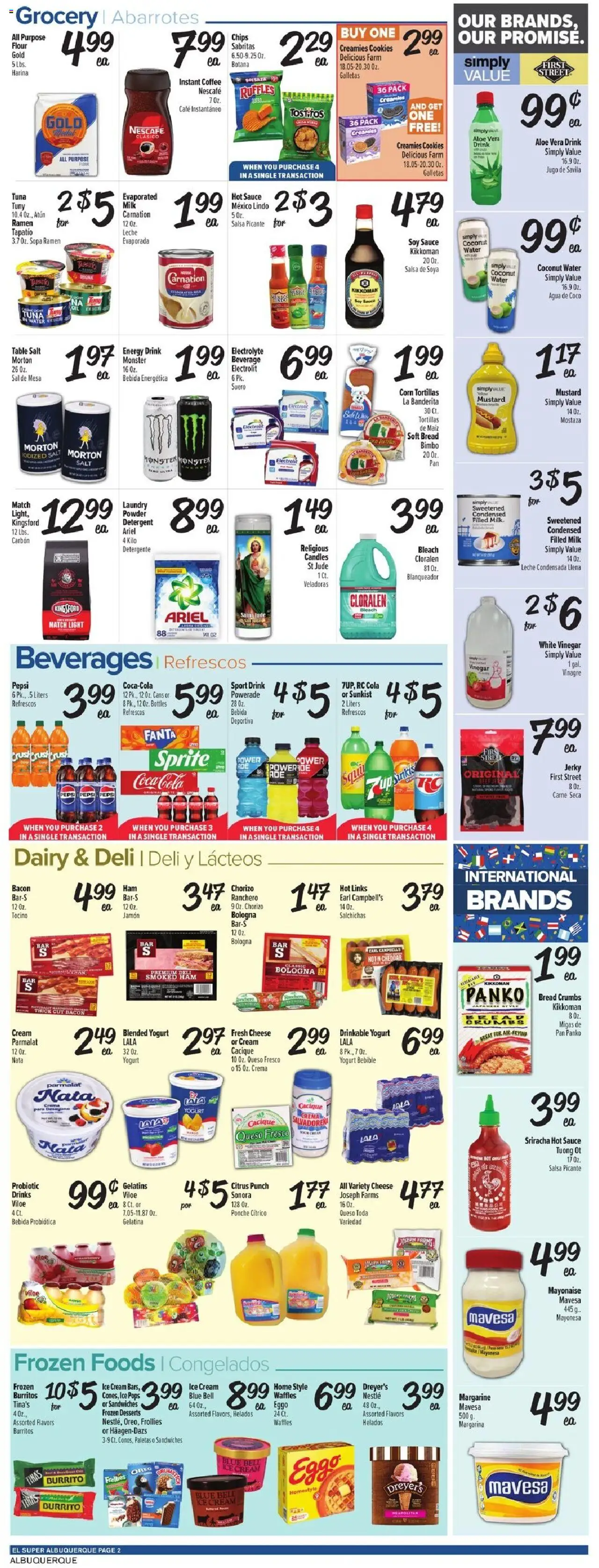 El Super Weekly Ad - NM - valid from 13.08.2025 | Page: 2 | Products: Vinegar, Powder, Ham, Detergent