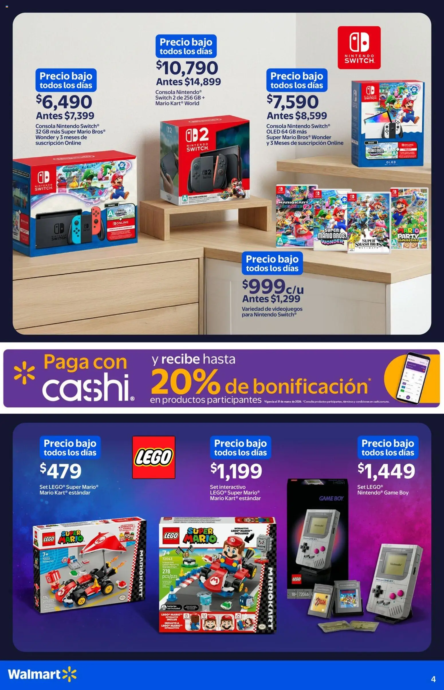 Nuevas ofertas de Walmart válidas en toda la República Mexicana desde el 11.03.2026. ¡Encuentra las mejores ofertas en Walmart folleto Mario Bros ! | Página: 4