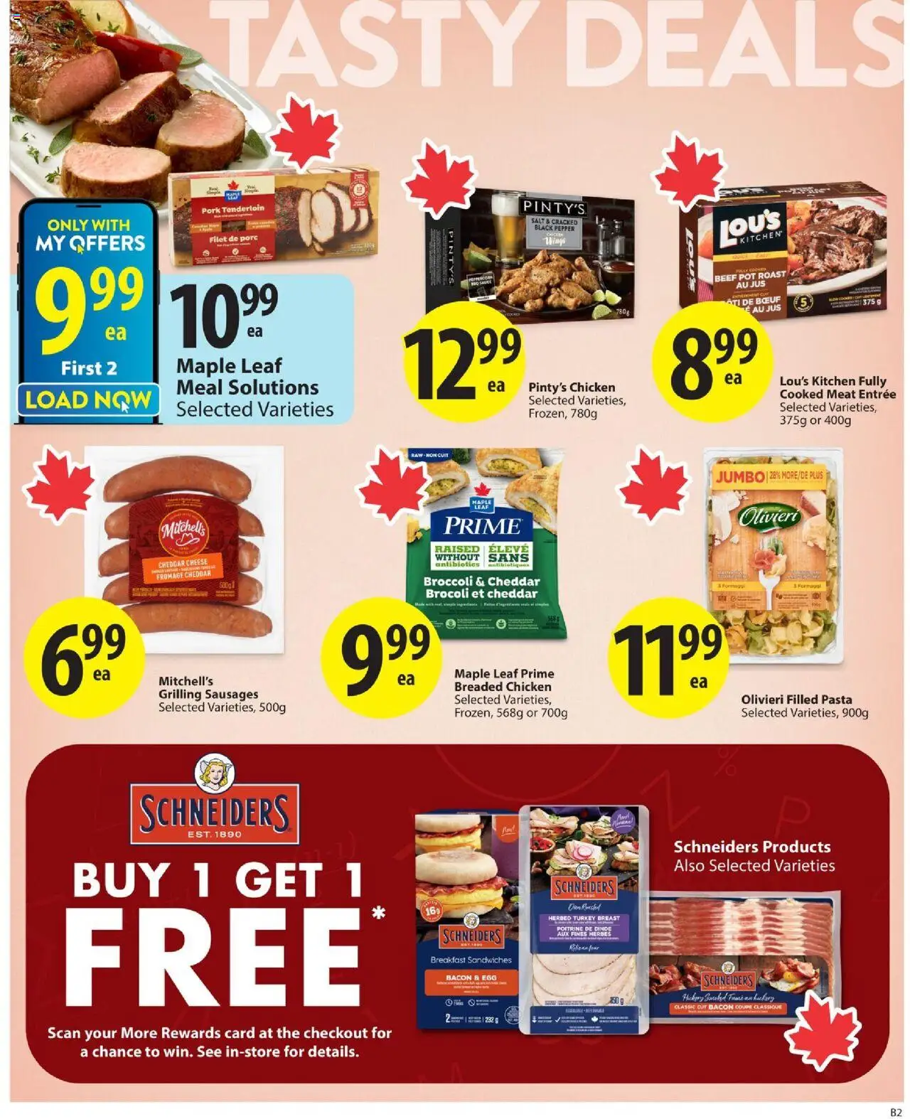 Save on foods flyer valid from 11.09.2025 | Page: 9 | Products: Beef, Pasta, Cheese, Pork