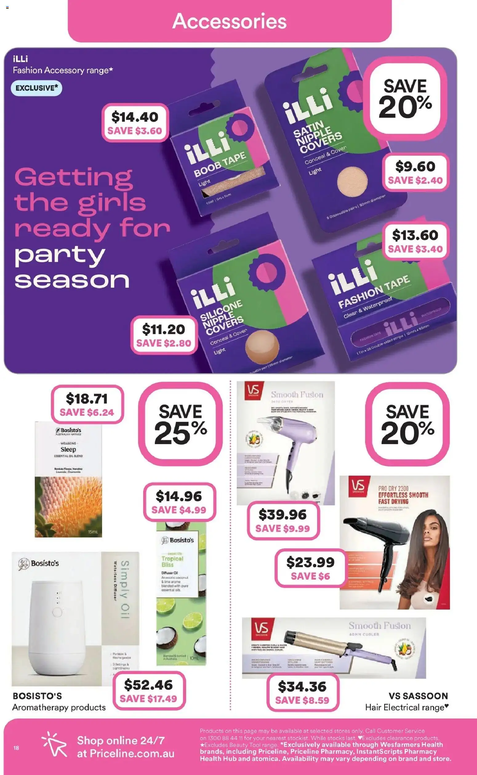 Priceline Pharmacy catalogue - valid from 25.12.2025 | Page: 18 | Products: Light, Oil, Accessories, Dryer