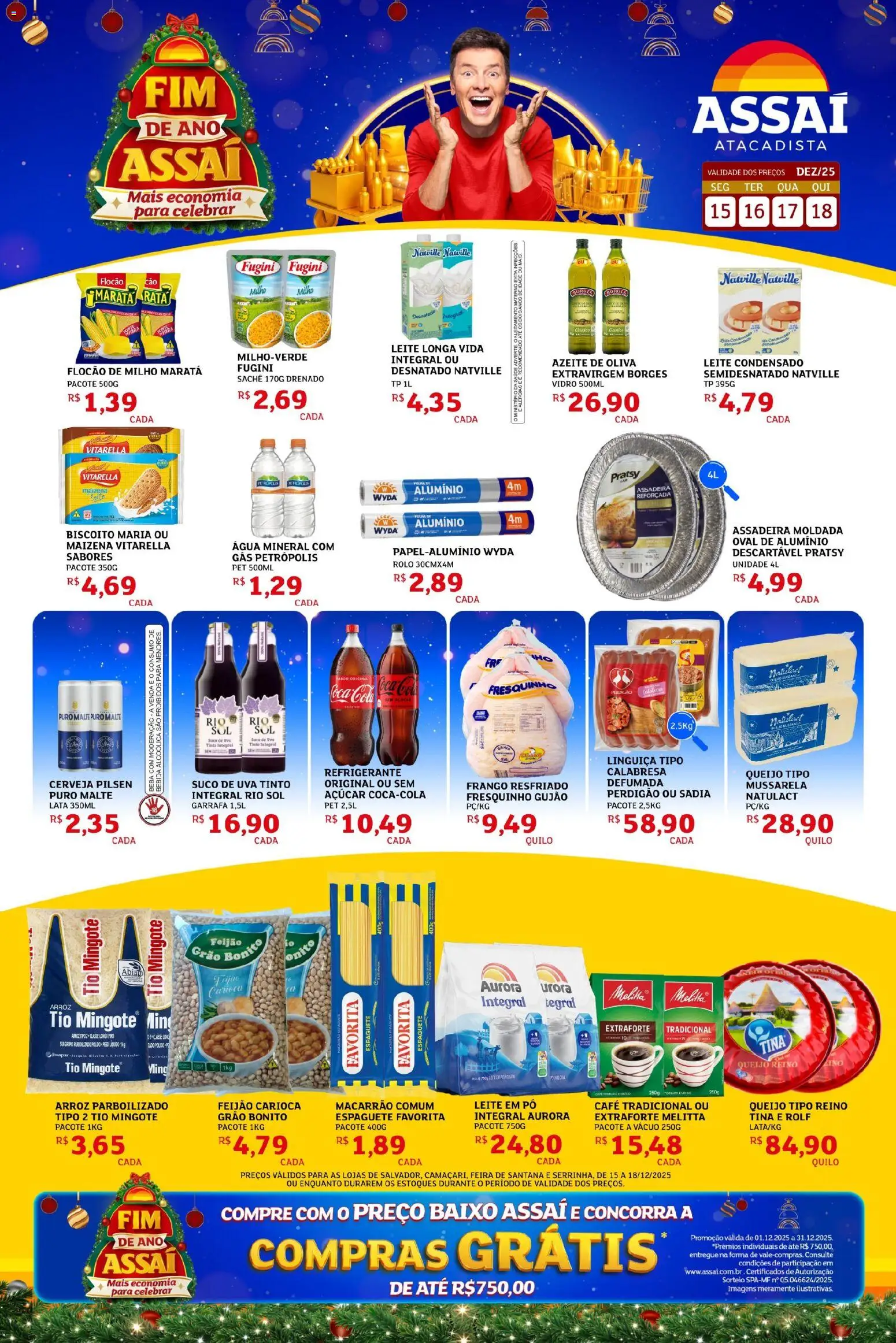 Assaí Atacadista Folheto - válido de 15.12.2025 | Página: 1 | Produtos: Pó, Caneca, Cerveja, Arroz