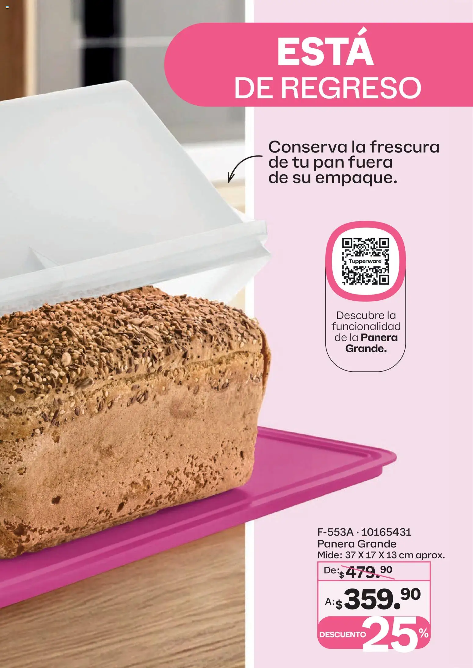 Nuevas ofertas de Tupperware válidas en toda la República Mexicana desde el 23.02.2026. ¡Encuentra las mejores ofertas en Tupperware catálogo! | Página: 27 | Productos: Panera, Pan