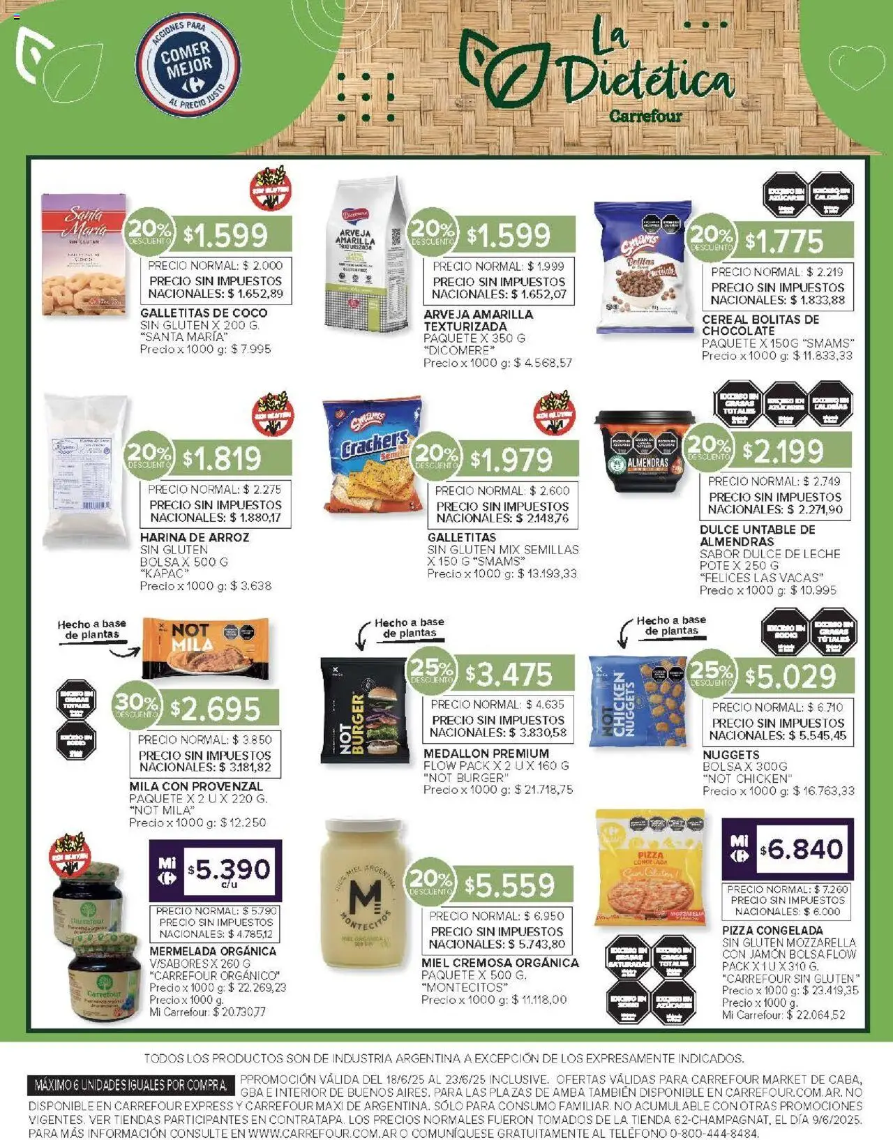 Carrefour Market catálogo │ válido desde el 18.06.2025 | Página: 14 | Productos: Bolsa, Leche, Chocolate, Jamón