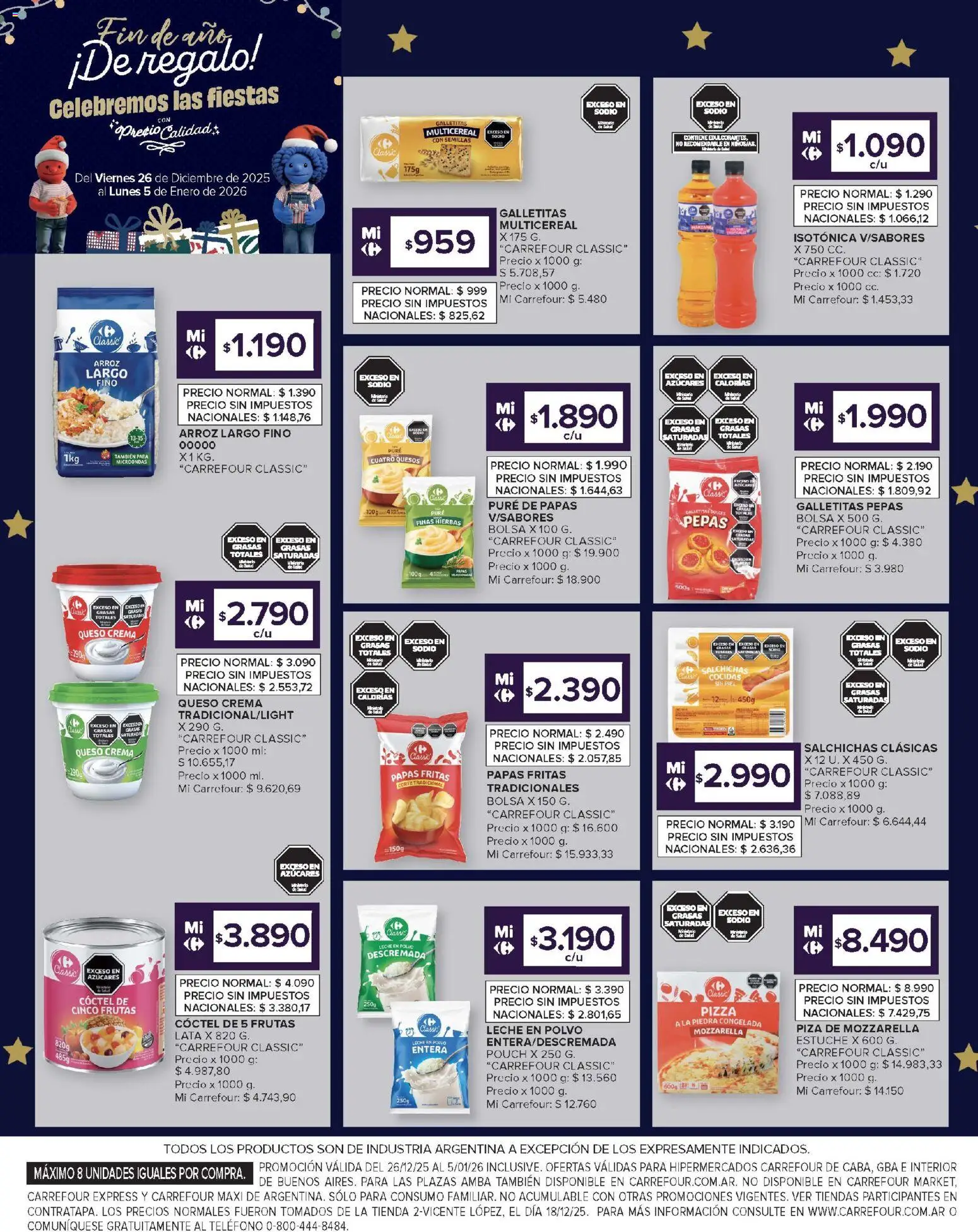 Carrefour ofertas │ válido desde el 26.12.2025 | Página: 13 | Productos: Leche en polvo, Polvo, Microondas, Queso