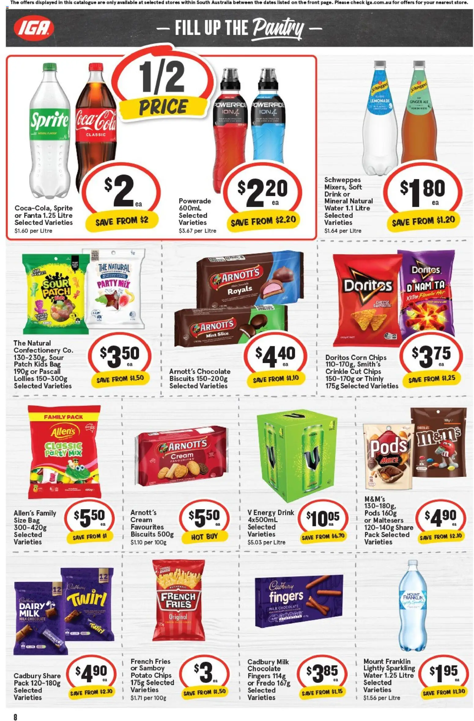 IGA catalogue - valid from 05.11.2025 | Page: 8 | Products: Chocolate, Chips, Biscuits, Bag