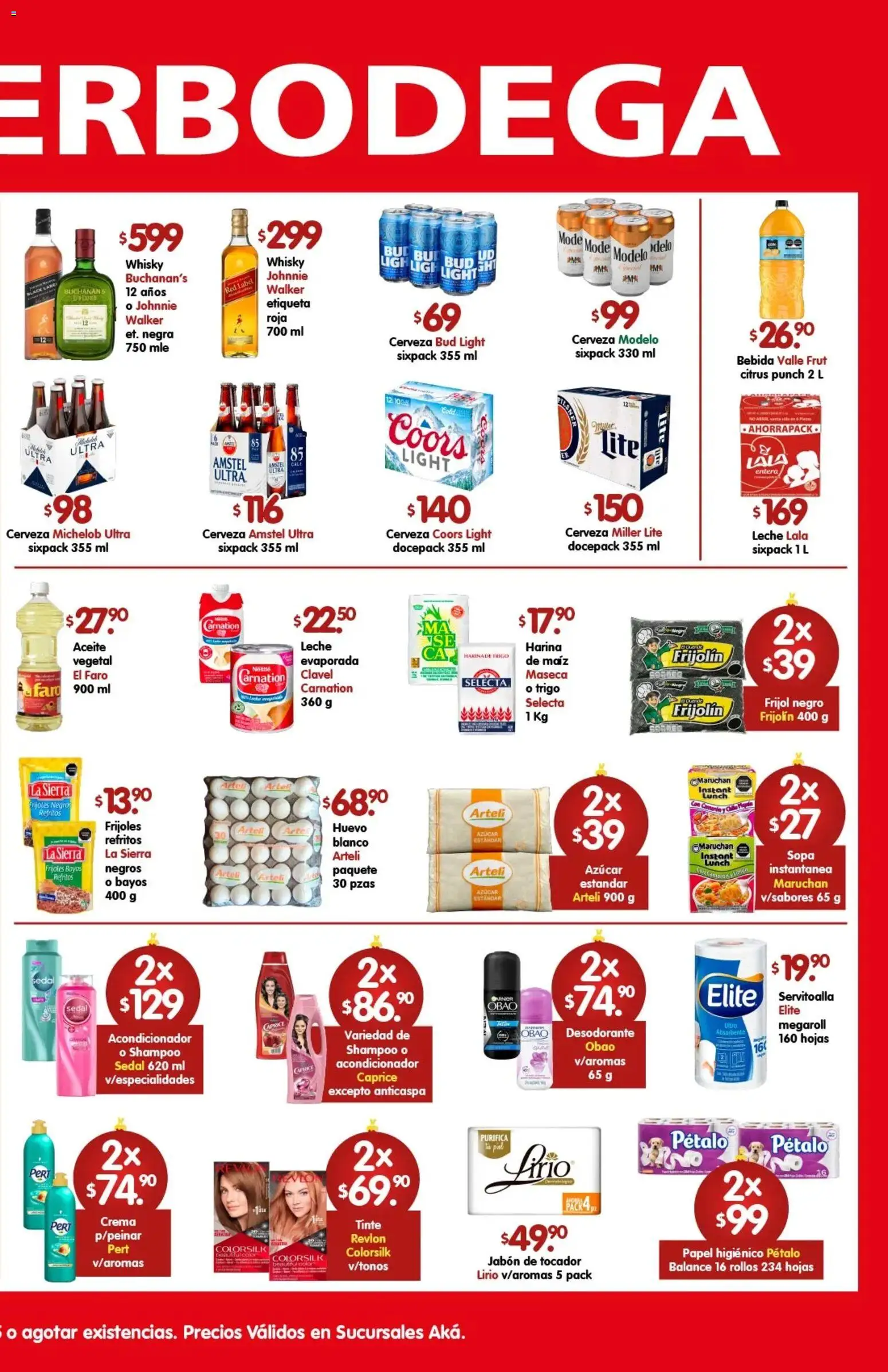 Nuevas ofertas de Arteli válidas en toda la República Mexicana desde el 16.12.2025. ¡Encuentra las mejores ofertas en Arteli folleto Aká Super Bodega! | Página: 2 | Productos: Sopa, Leche, Aceite, Acondicionador