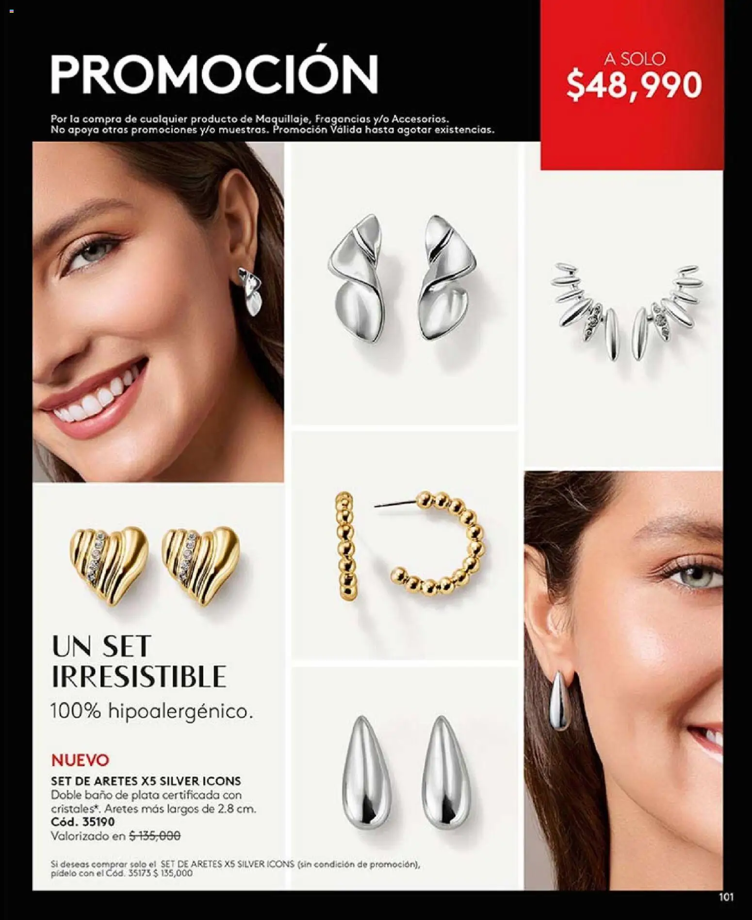 Ésika revista - valida desde el 01.03.2026 | Página: 98 | Productos: Aretes, Baño