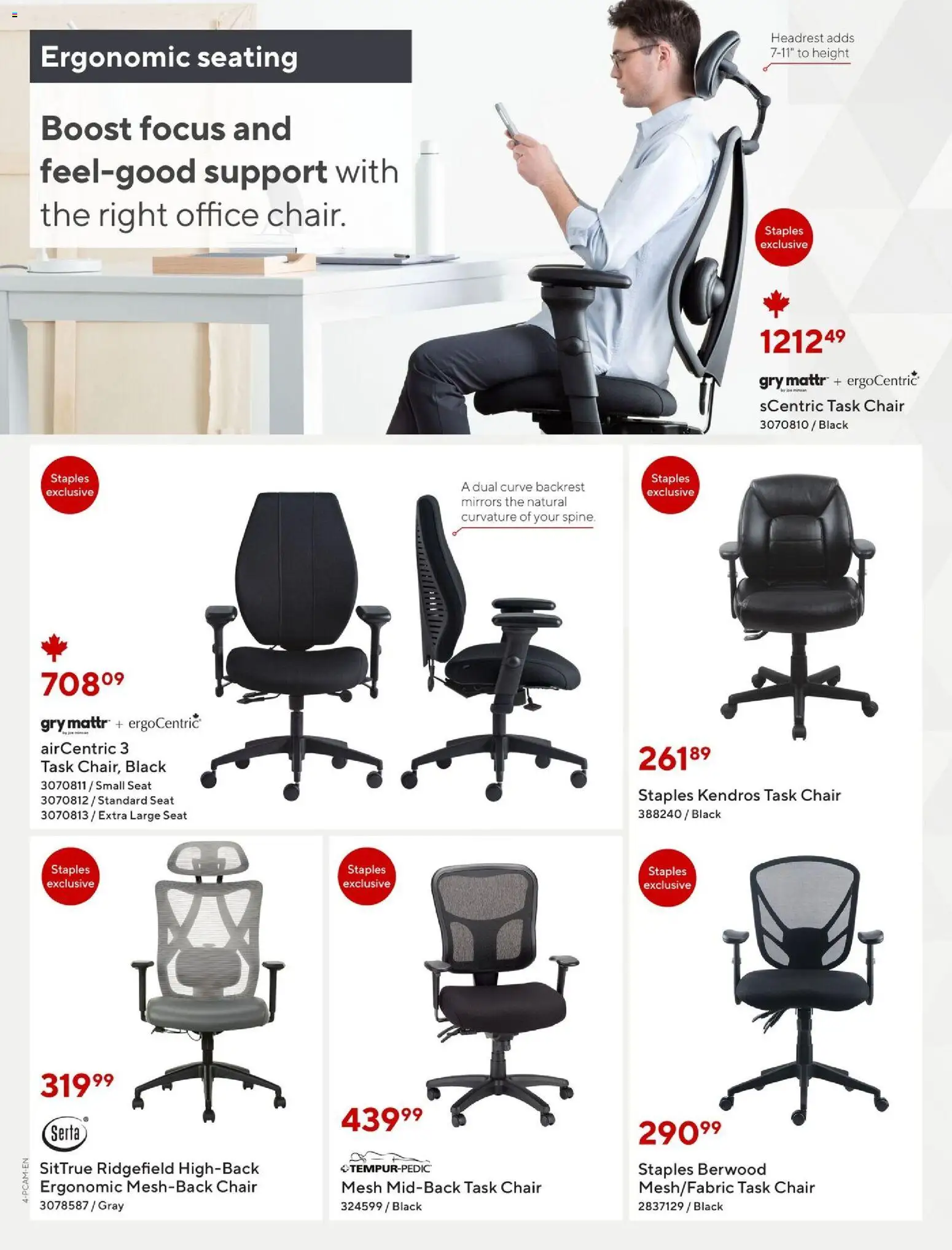Staples flyer valid from 28.10.2025 | Page: 4 | Products: Chair