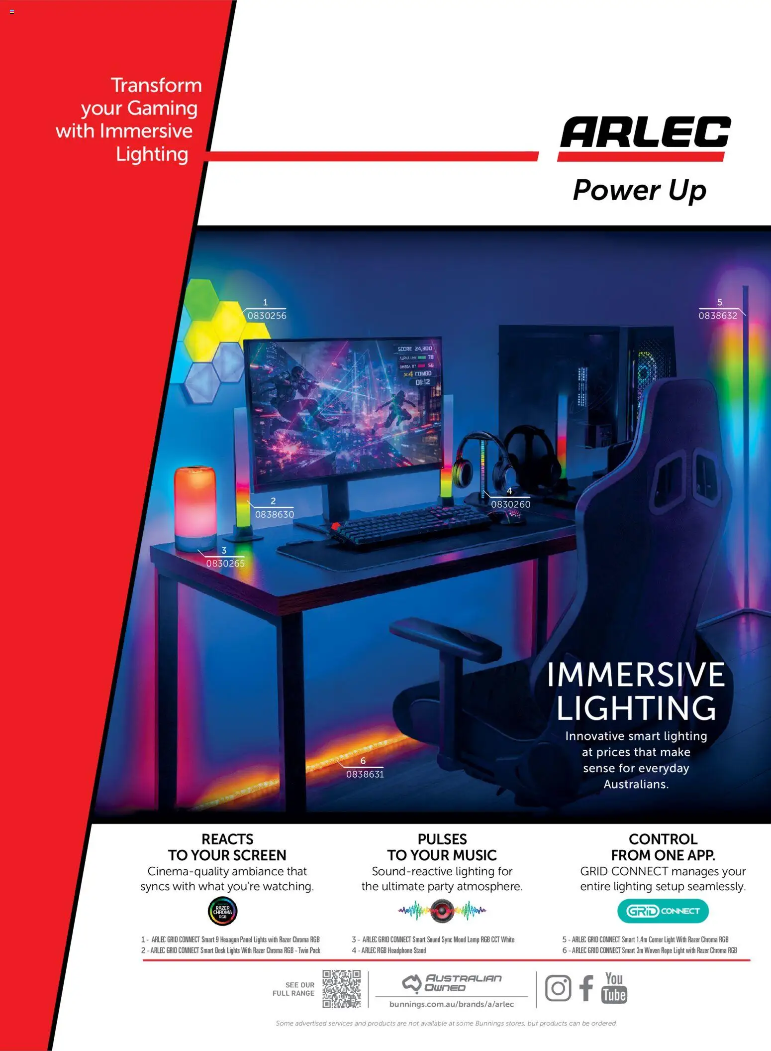 Bunnings Warehouse catalogue - valid from 01.04.2026 | Page: 46 | Products: Desk, Lamp, Light, Screen