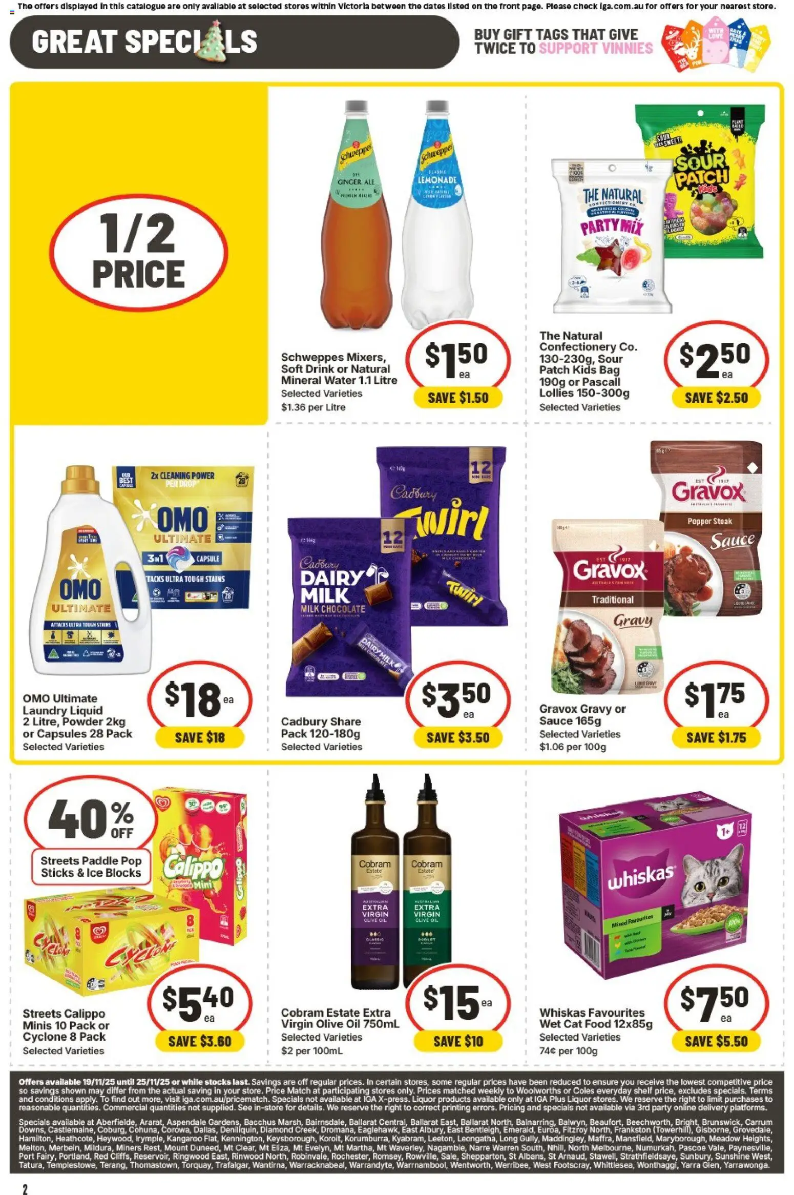 IGA catalogue - valid from 19.11.2025 | Page: 3 | Products: Shelf, Milk, Steak, Bag