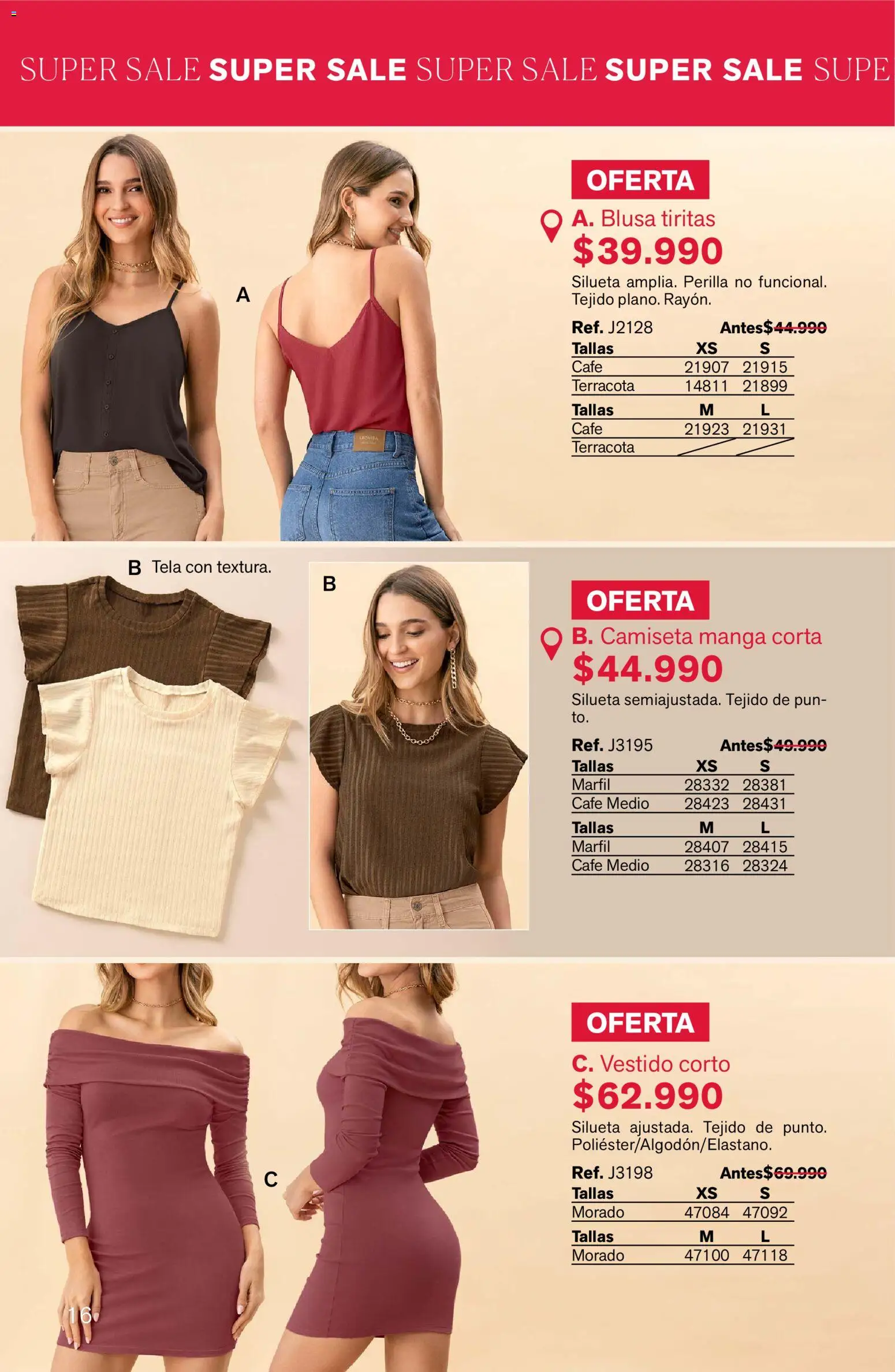 Leonisa revista - valida desde el 24.02.2026 | Página: 16 | Productos: Camiseta, Vestido, Blusa, Café