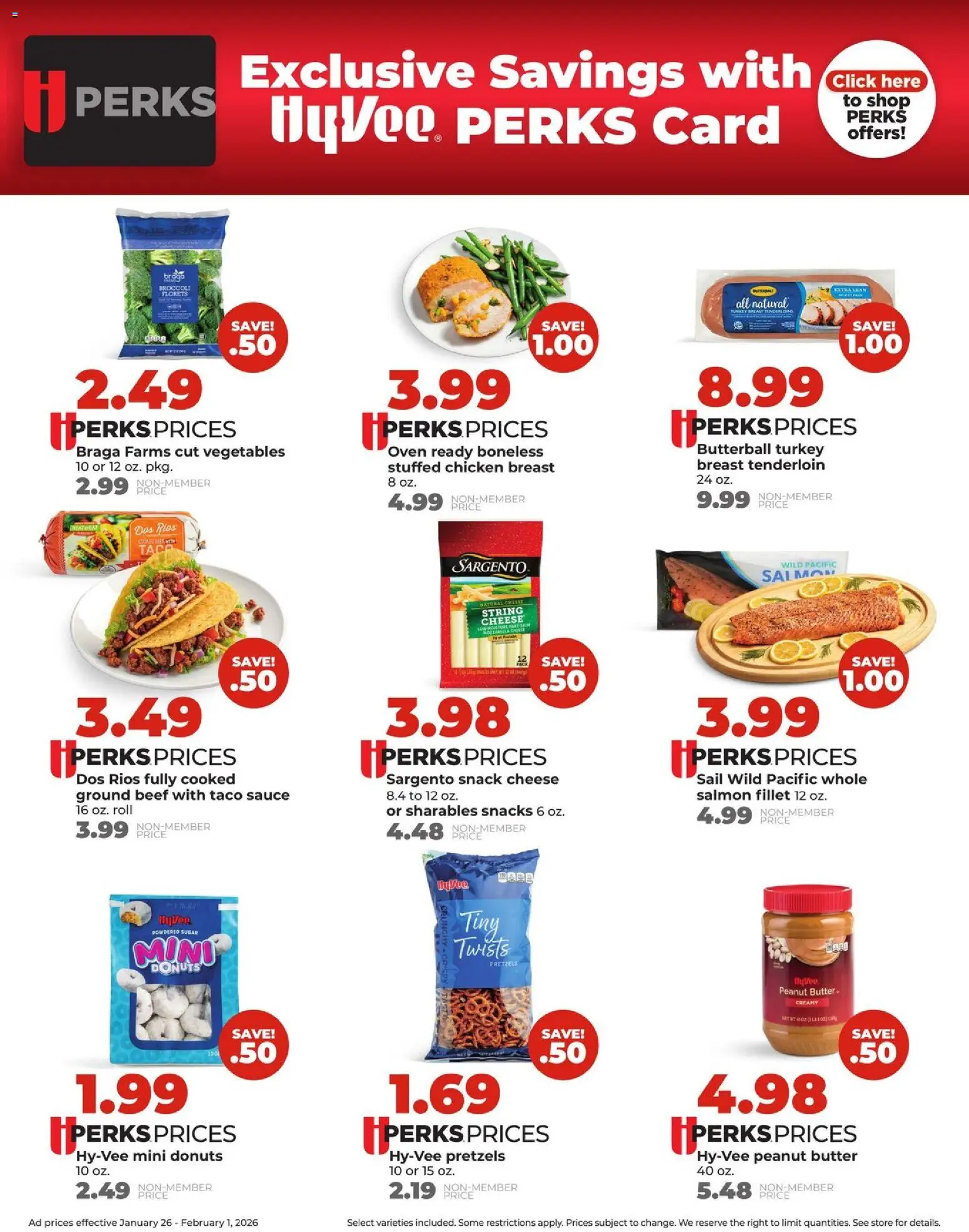 HyVee Weekly Ad - valid from 26.01.2026 | Page: 3 | Products: Broccoli, Butter, Vegetables, Oven