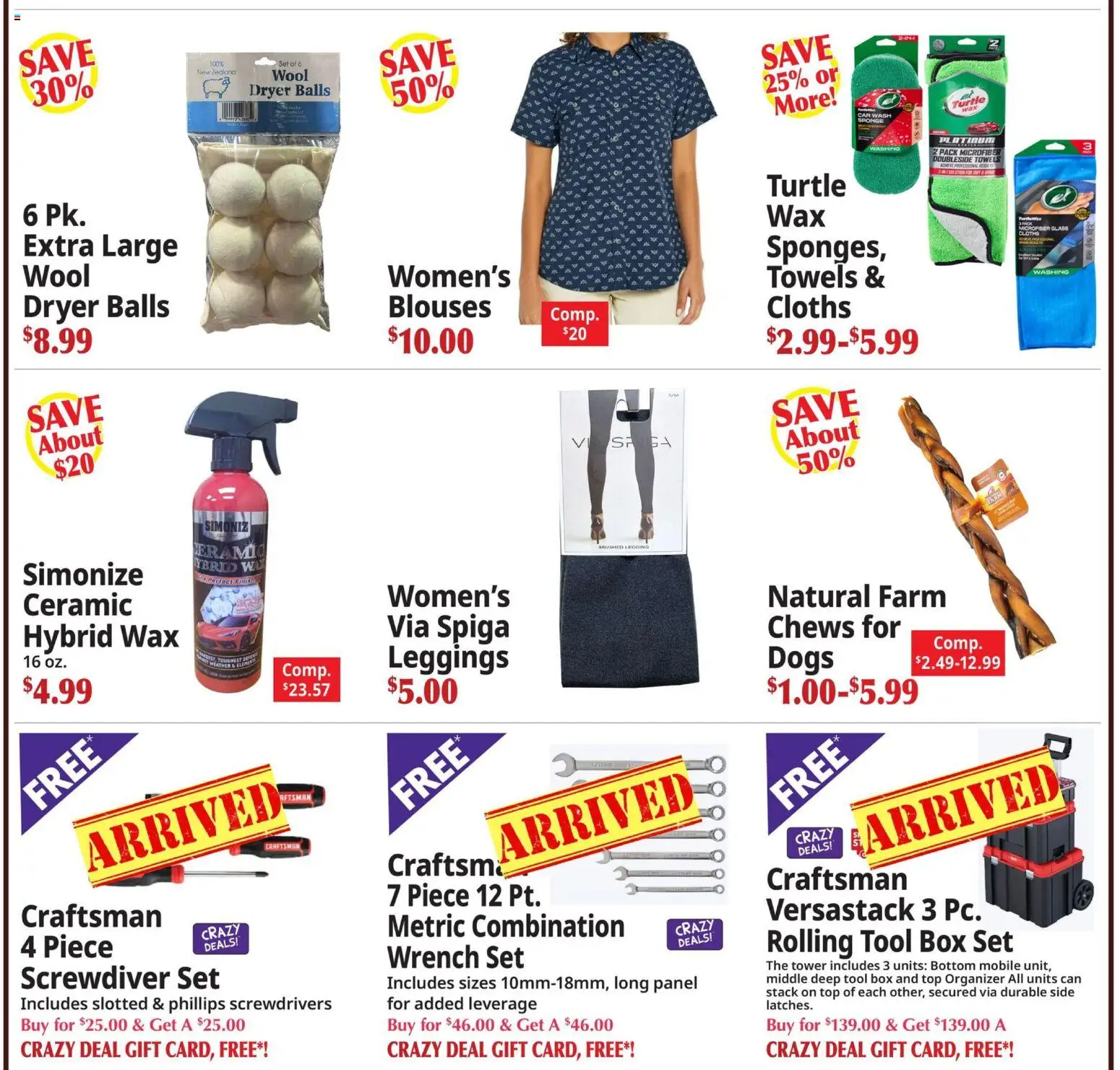 Ocean State Job Lot Attractions - valid from 22.01.2026 | Page: 6 | Products: Wrench, Box, Leggings, Dryer