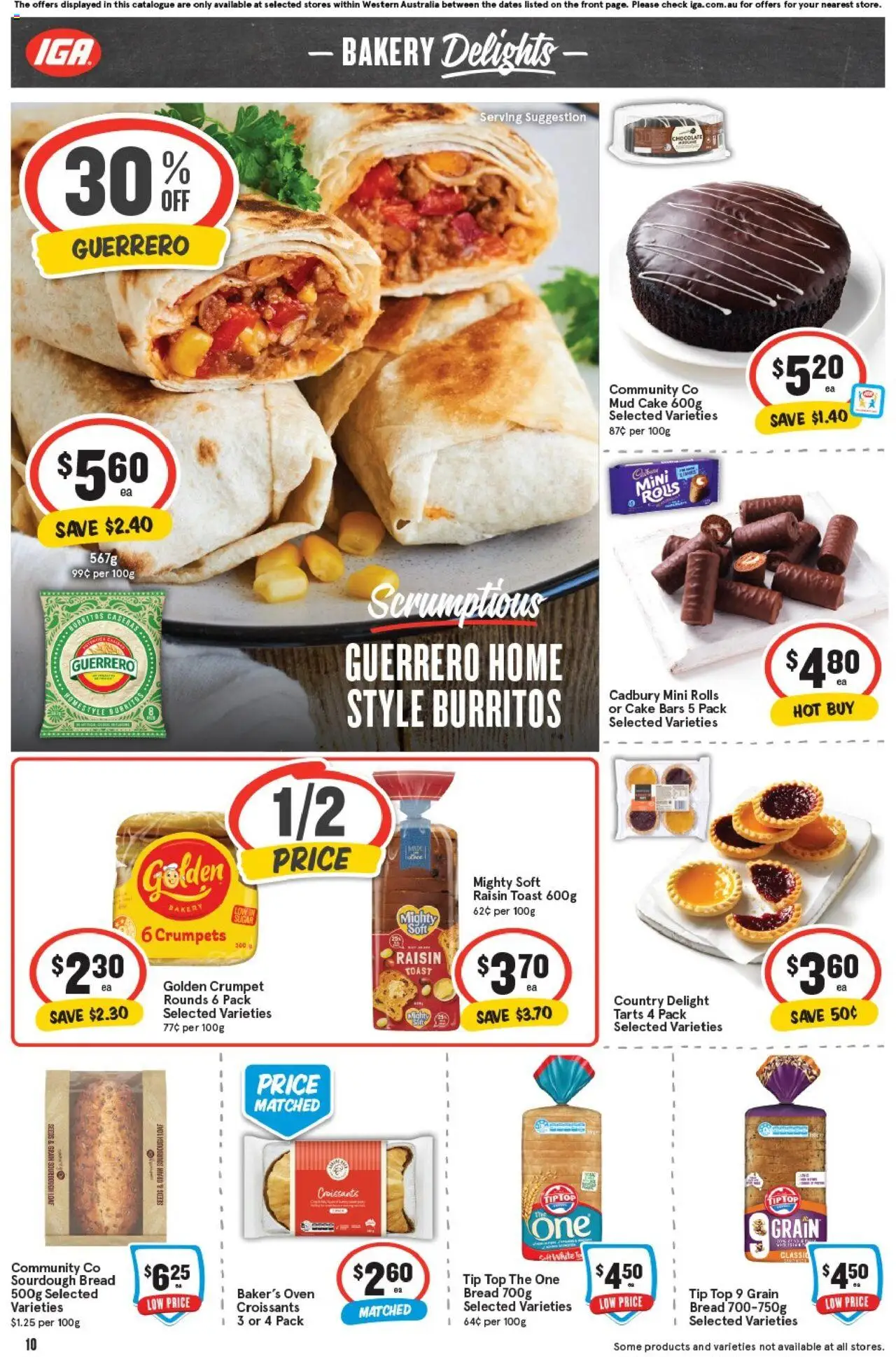 IGA catalogue - valid from 08.10.2025 | Page: 13 | Products: Crumpets, Bread, Seeds, Bakery