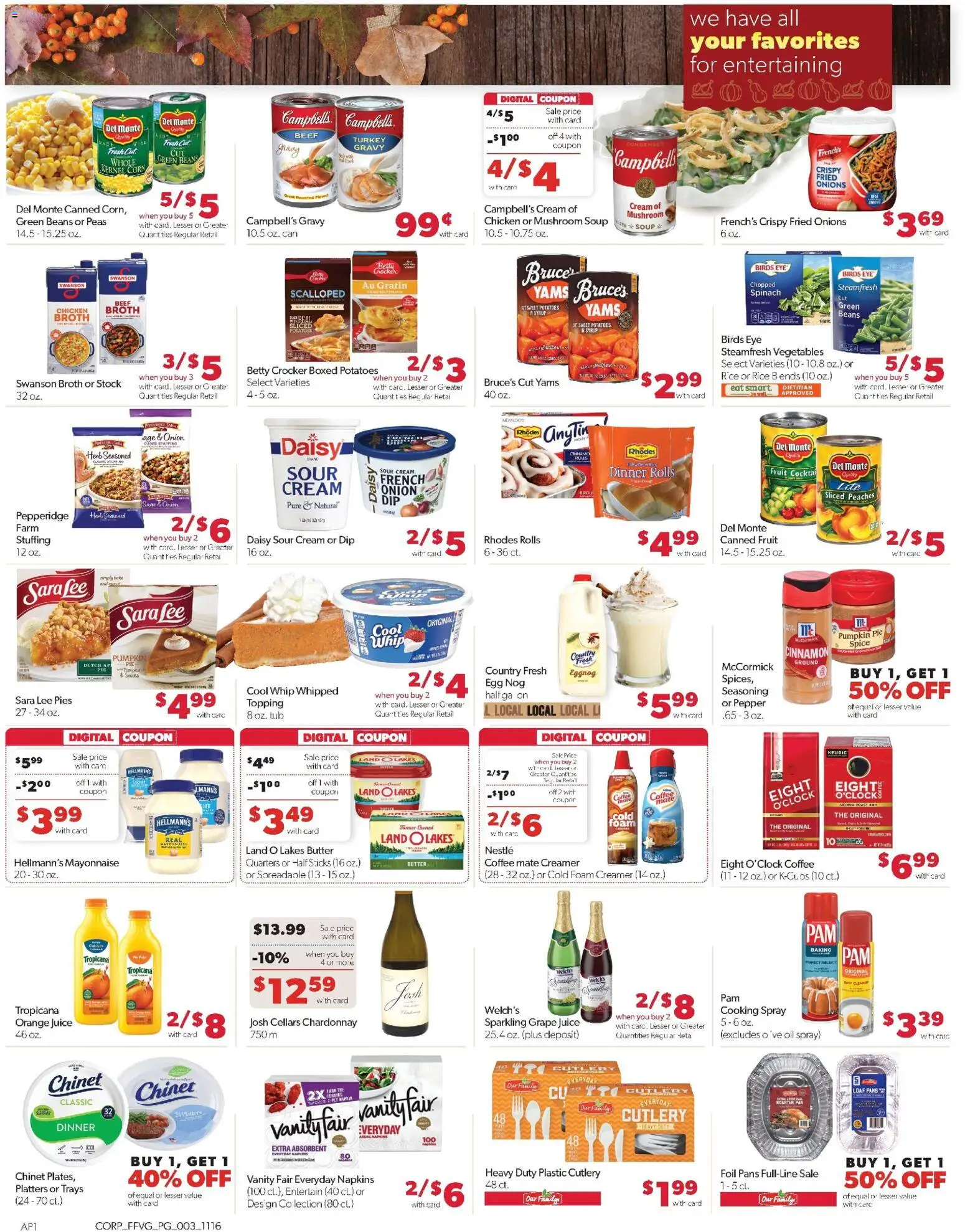 Family Fare Weekly Ad - MI - valid from 16.11.2025 | Page: 4 | Products: Sour cream, Beef, Pumpkin Pie, Onion