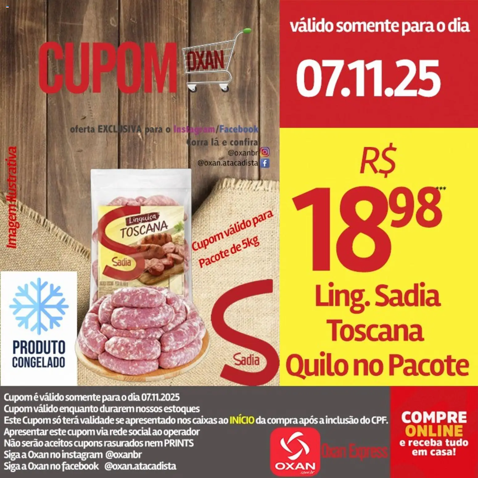 Oxan Atacadista Folheto - válido de 07.11.2025 | Página: 9 | Produtos: Linguiça