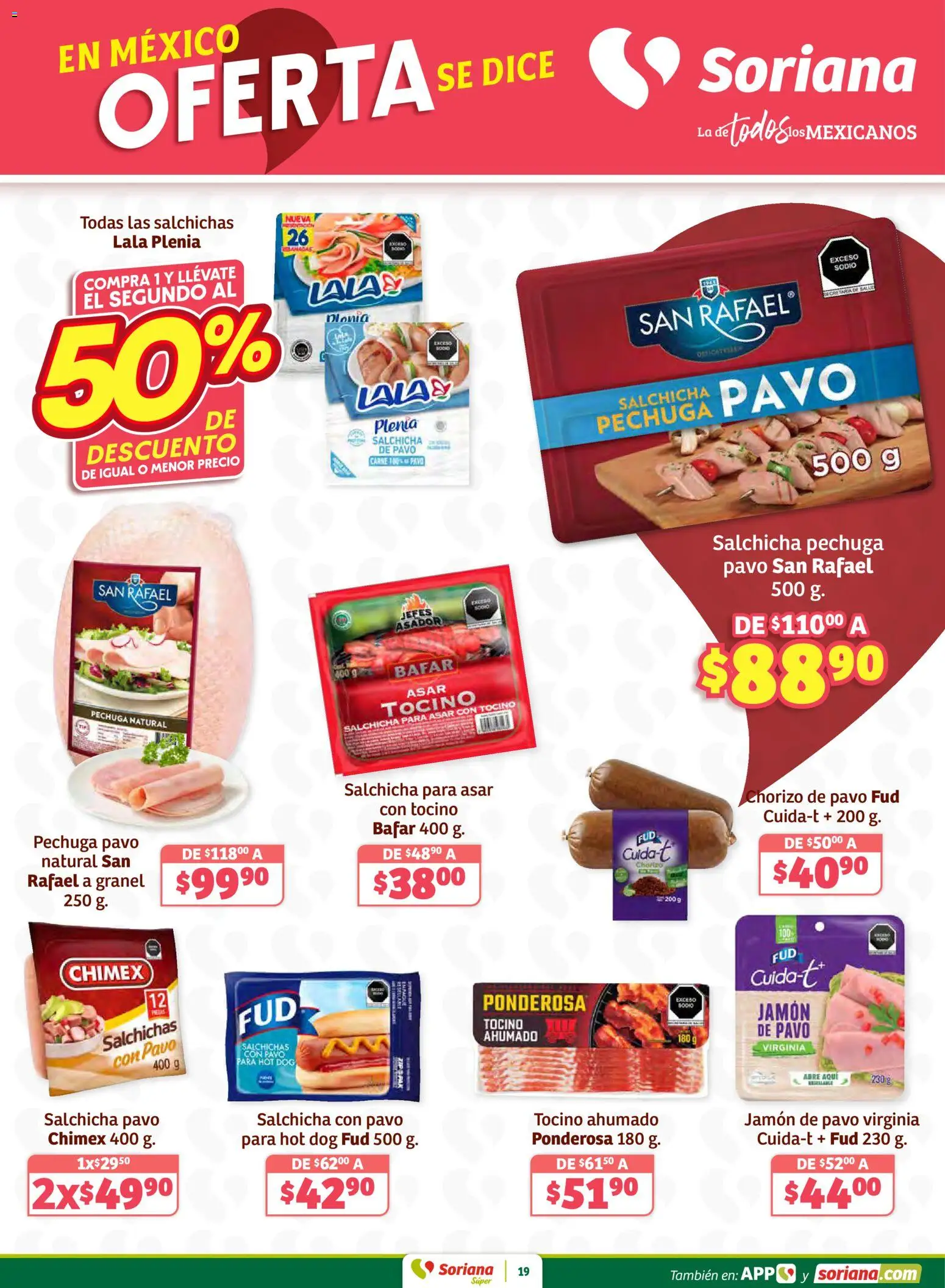 Nuevas ofertas de Soriana válidas en toda la República Mexicana desde el 15.01.2026. ¡Encuentra las mejores ofertas en Soriana - Preciazazaso Súper: Frontera Chia, Q. Roo! | Página: 19 | Productos: Tocino, Salchicha, Jamón, Chorizo