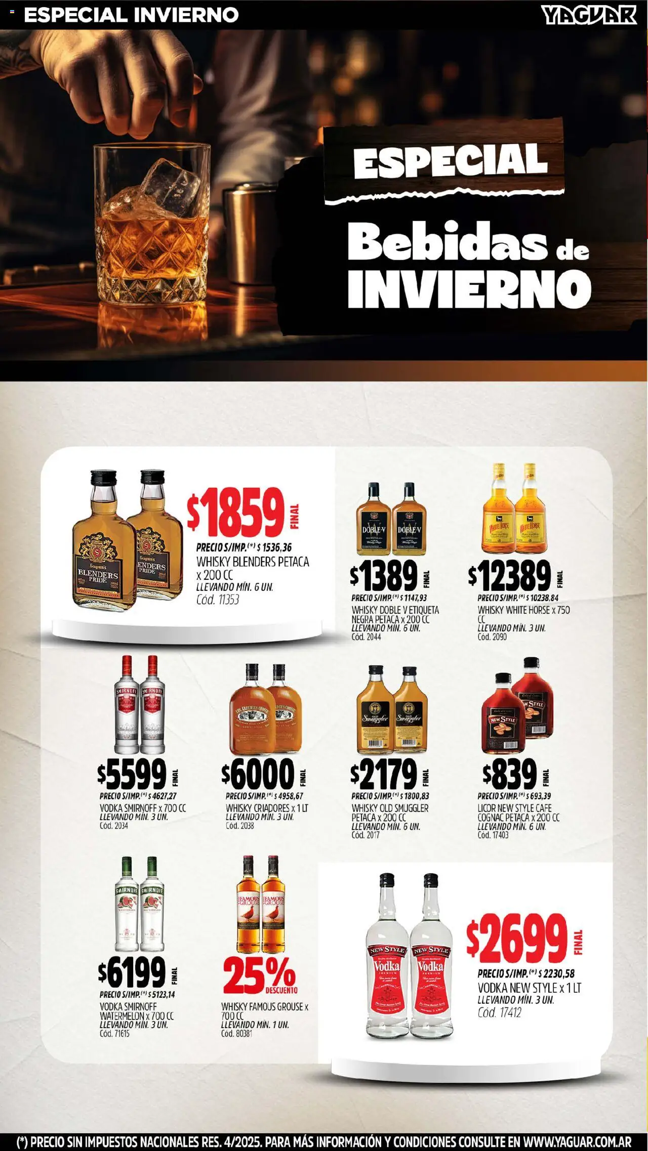 Yaguar - José C. Paz │ válido desde el 04.08.2025 | Página: 4 | Productos: Vodka, Whisky, Café