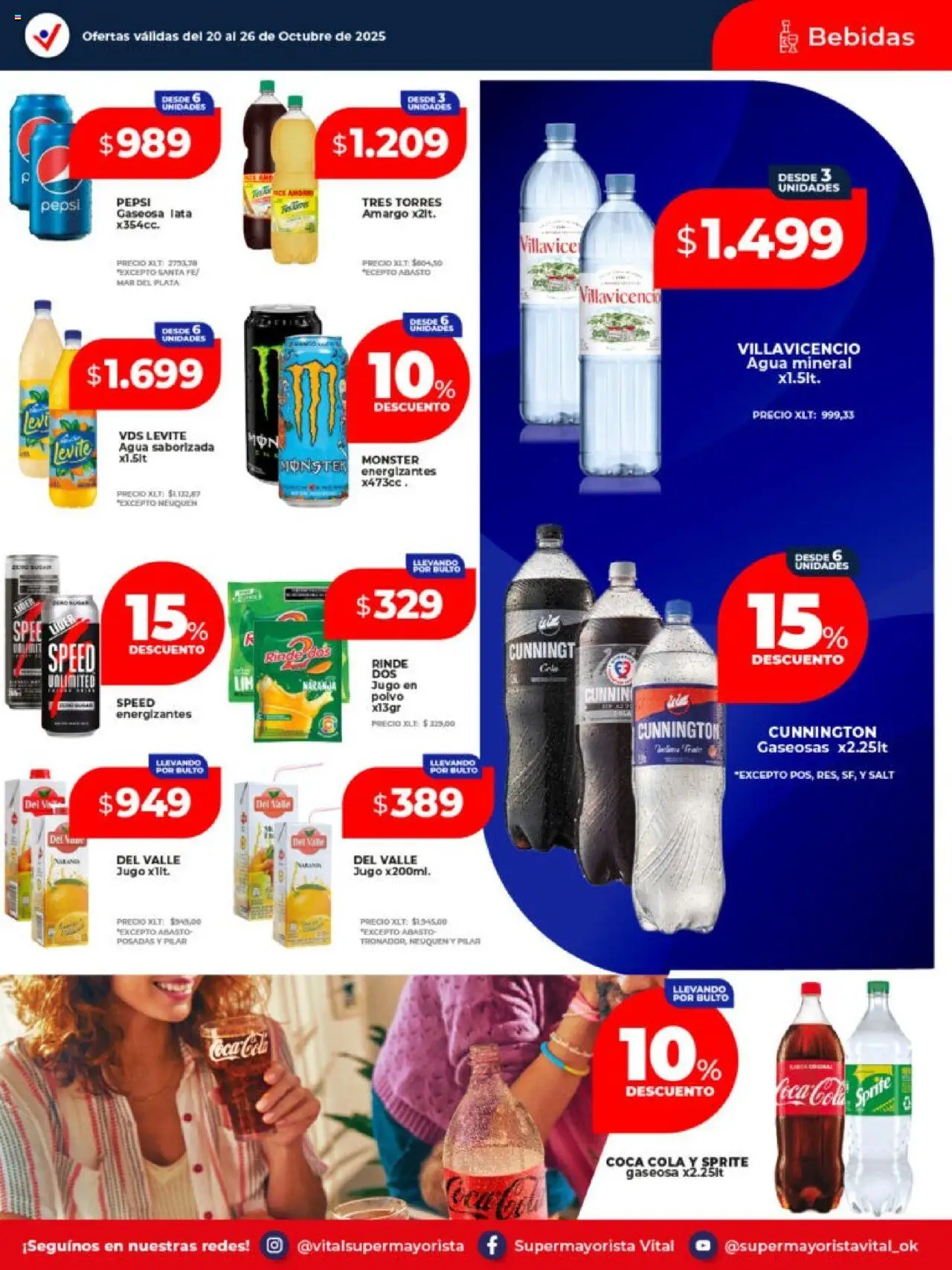 Vital - Ofertas - Neuquén │ válido desde el 20.10.2025 | Página: 22 | Productos: Polvo, Agua, Jugo, Agua saborizada