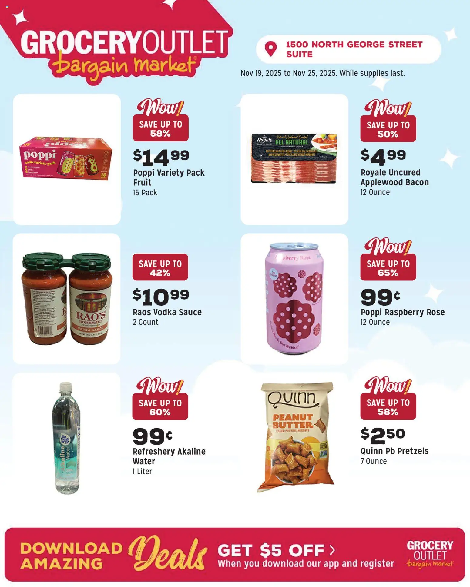 Grocery Outlet Weekly Ad - PA - valid from 19.11.2025 | Page: 9 | Products: Butter, Pork, Sauce, Raspberry