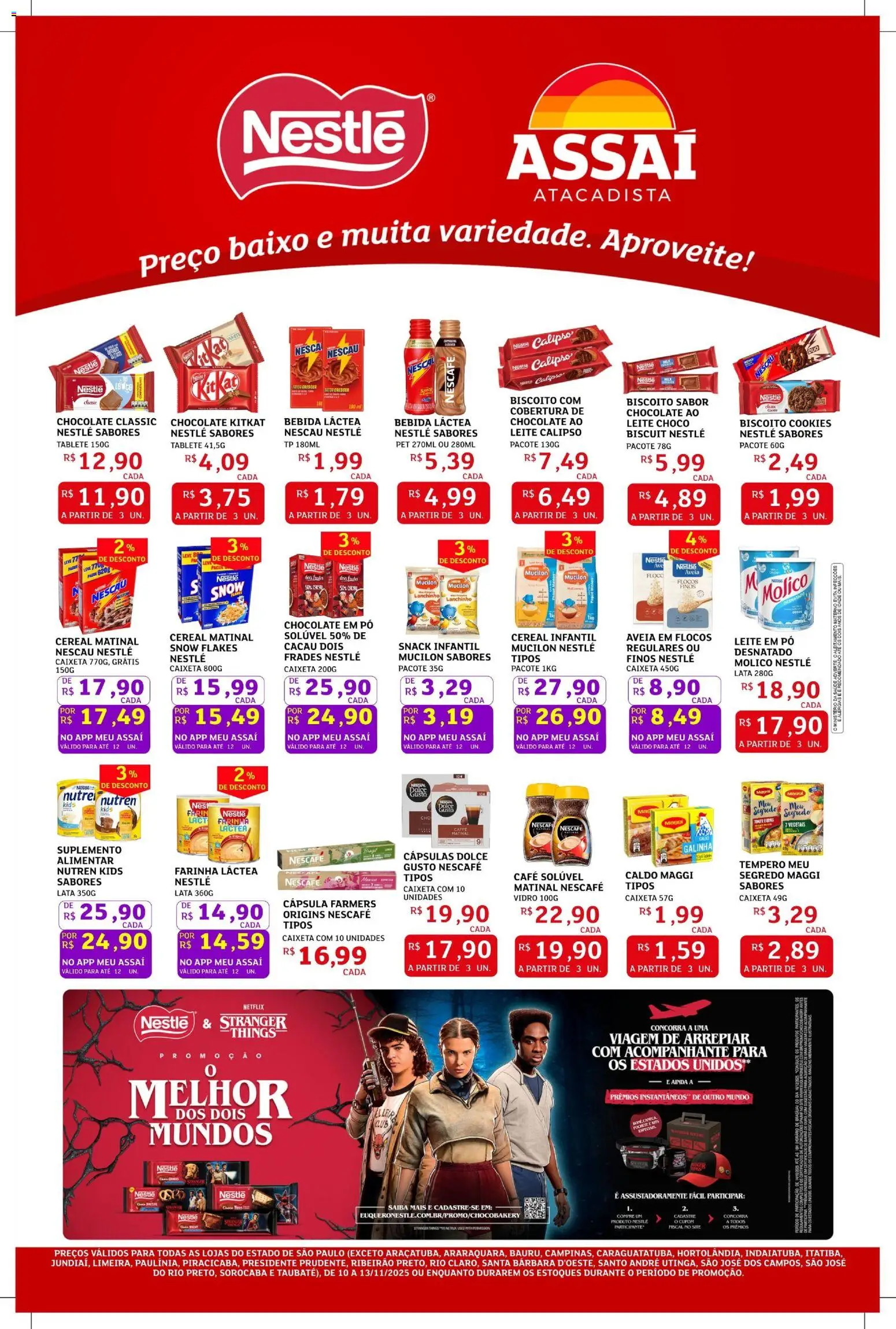 Assaí Atacadista Folheto - válido de 10.11.2025 | Página: 3 | Produtos: Nescau, Chocolate, Baixo, Bebida