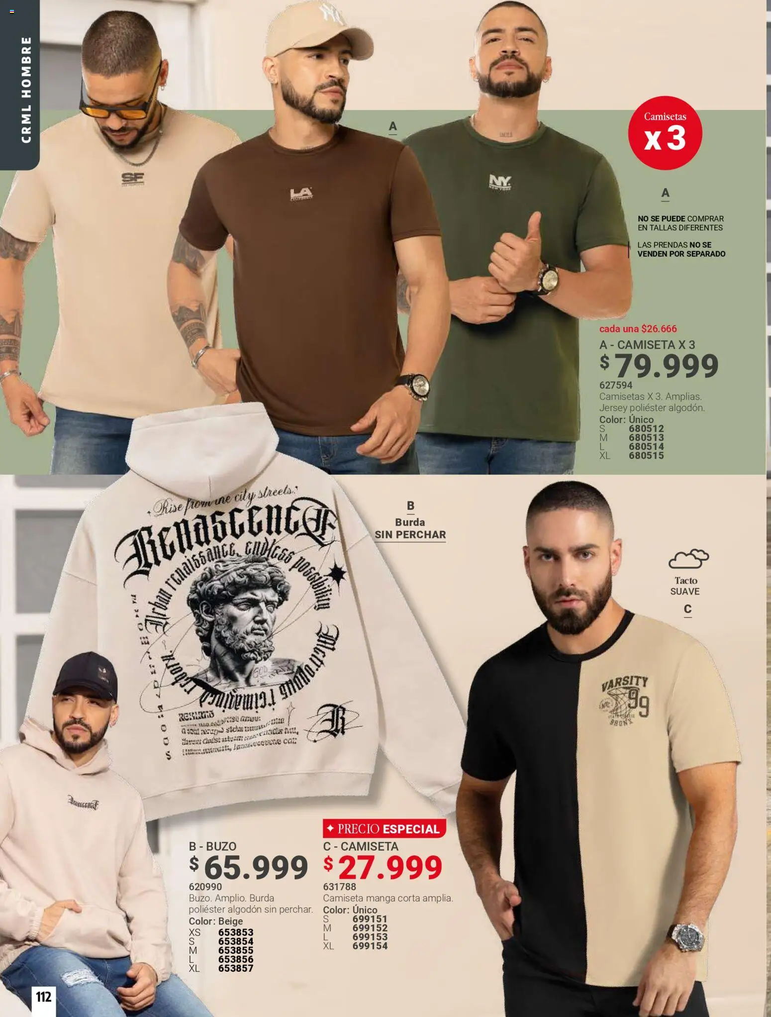 Carmel revista - valida desde el 01.05.2026 | Página: 112 | Productos: Algodón, Buzo, Camiseta