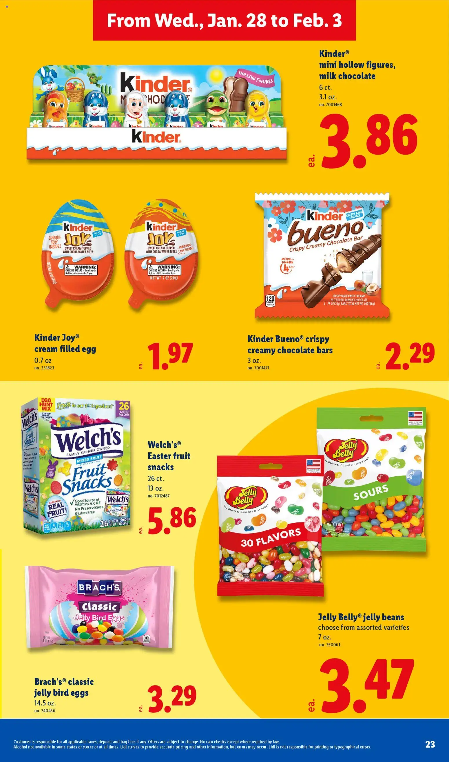 Lidl Weekly Ad - valid from 28.01.2026 | Page: 23 | Products: Eggs, Chocolate, Cream, Bag