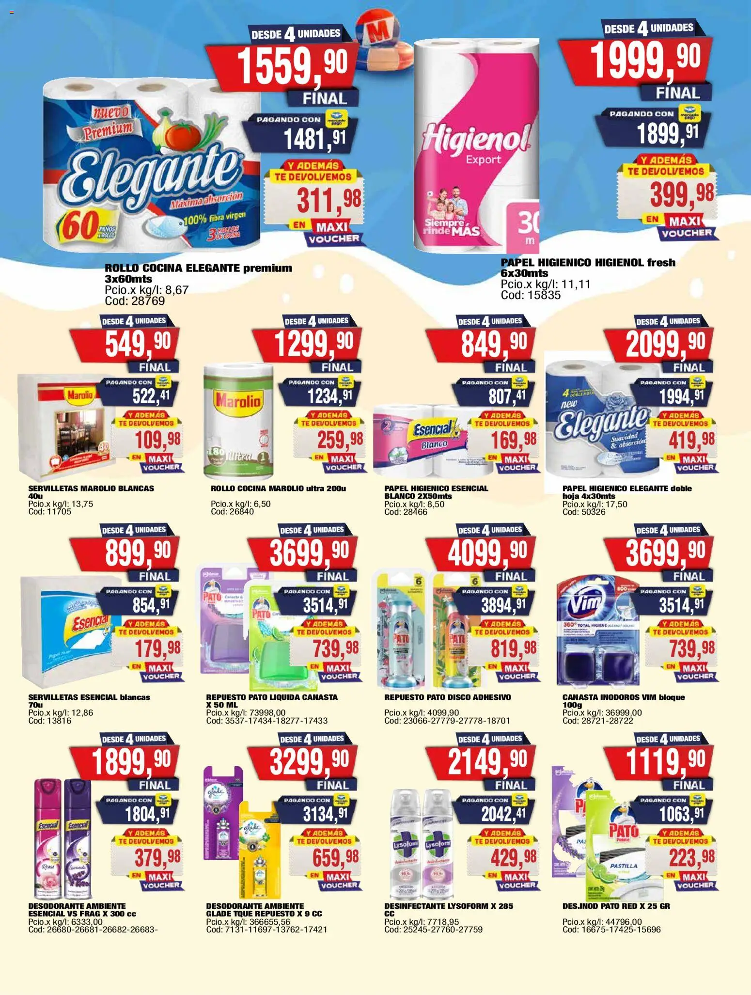 Maxiconsumo ofertas │ válido desde el 05.01.2026 | Página: 25 | Productos: Papel higiénico, Disco, Cocina, Canasta