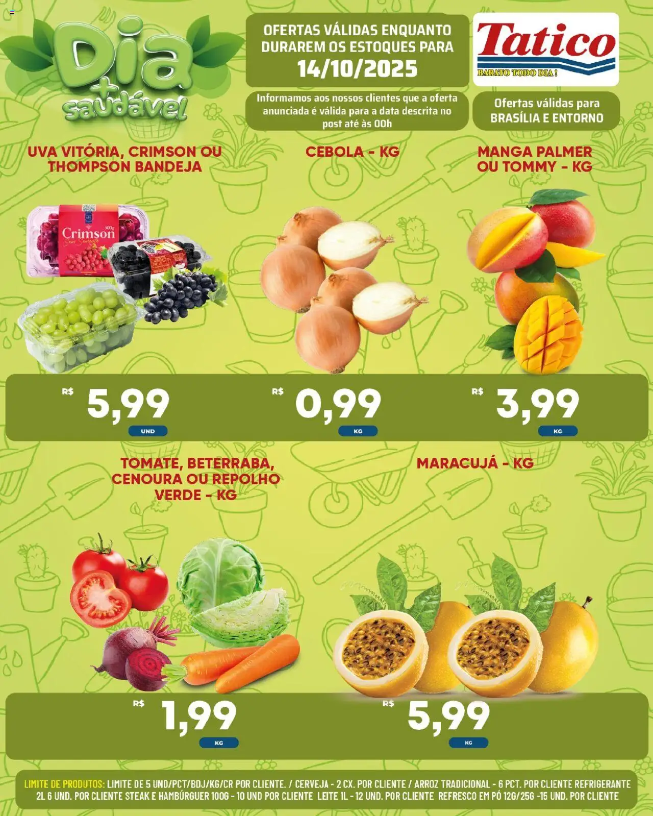 Tatico Folheto - válido de 14.10.2025 | Página: 6 | Produtos: Cebola, Leite, Cenoura, Bandeja