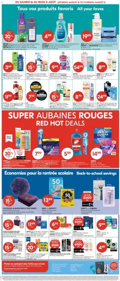 Pharmaprix flyer valid from 16.08.2025 | Page: 9 | Products: Toothpaste, Mouthwash, Battery, Milk