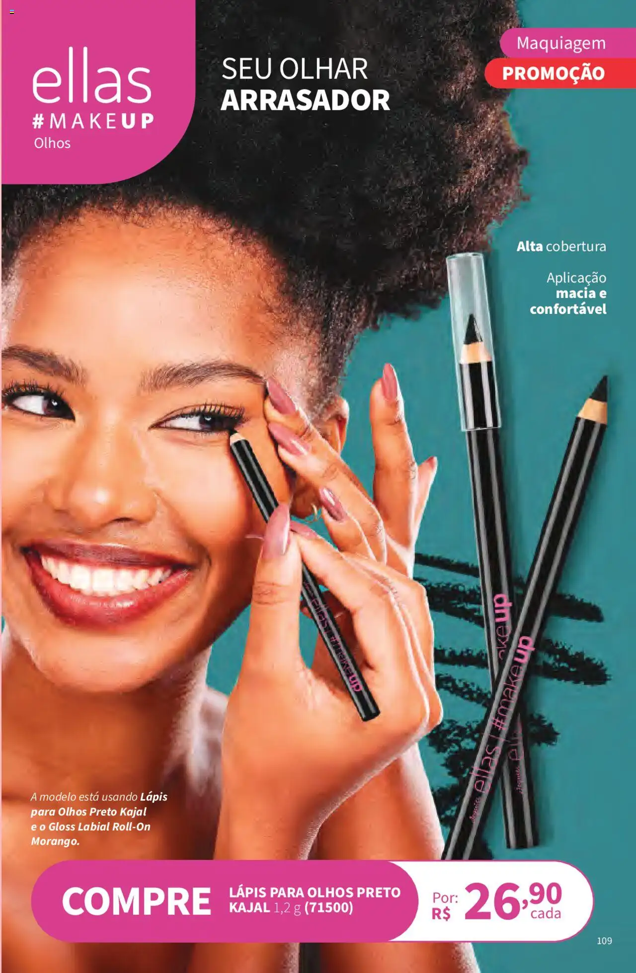 Jequiti Folheto - válido de 02.06.2025 | Página: 109 | Produtos: Maquiagem, Gloss labial, Lápis